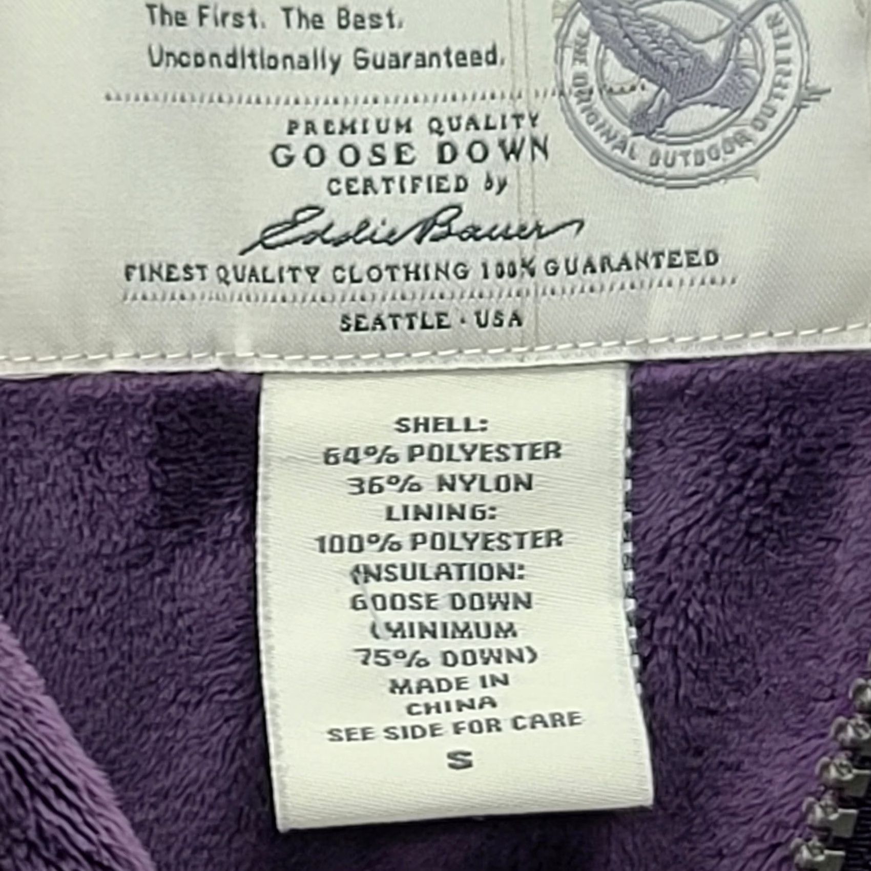 Eddie Bauer VINTAGE? No. Eddie Bauer Puffer Vest Womens S Goose Down Fleece Lined Regular Fit Gorpcore Size S / US 4 / IT 40 - 3 Thumbnail