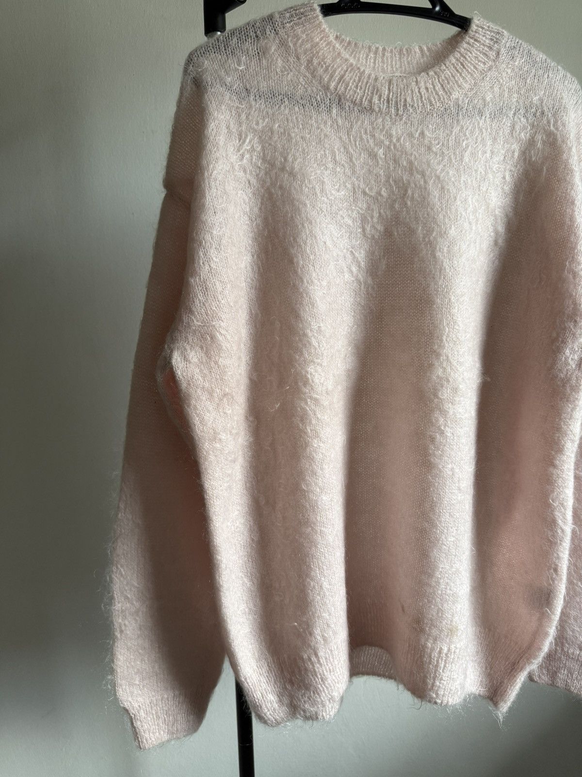 Auralee Auralee Brushed Super Kid Mohair Knit sweater light pink Size L / US 10 / IT 46 - 3 Thumbnail