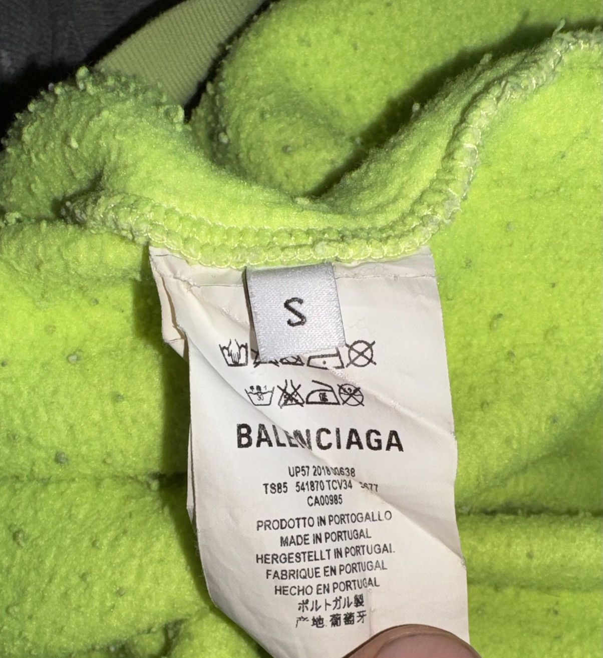 Balenciaga Neon World Food Programme / WFP Buttoned Hoodie Size US S / EU 44-46 / 1 - 6 Thumbnail