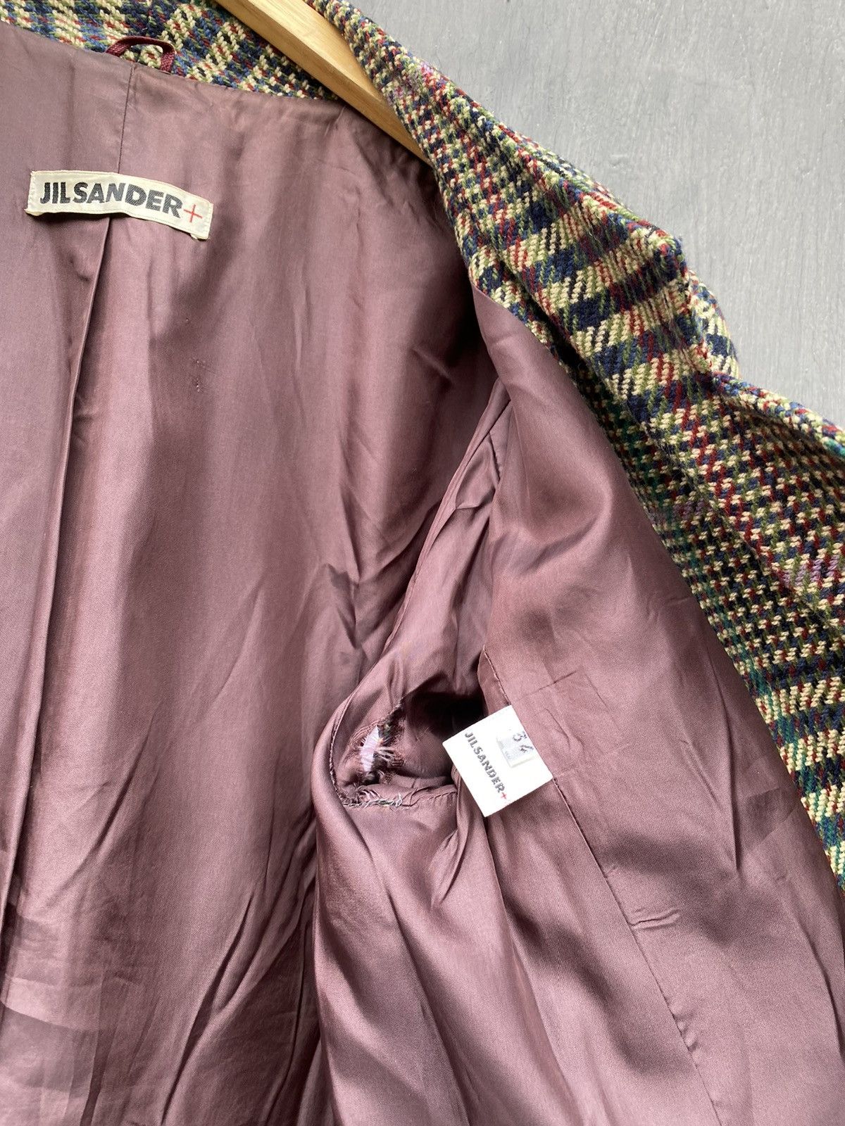 Jil Sander Jil Sander Vintage Plaid Wool/Cashmere Blazer Jacket Size 34 Size XS / US 0-2 / IT 36-38 - 14 Thumbnail