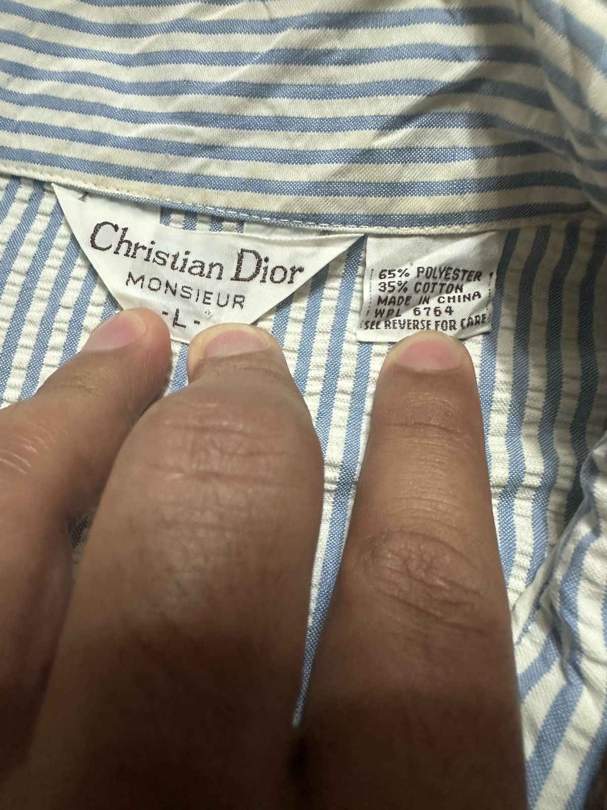 Christian Dior Monsieur Vintage Christian Dior Monsieur striped short sleeve shirt Size US L / EU 52-54 / 3 - 6 Thumbnail
