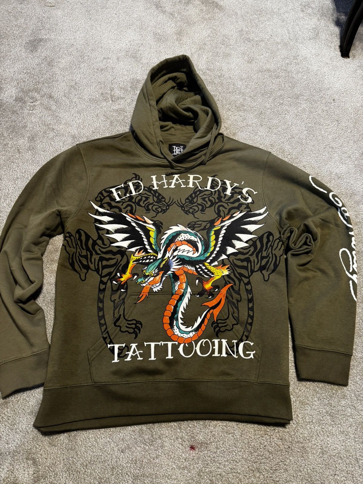 Ed Hardy × Japanese Brand Hoodie Mens Ed Hardy Casual Rare Size US XL / EU 56 / 4 - 12 Thumbnail