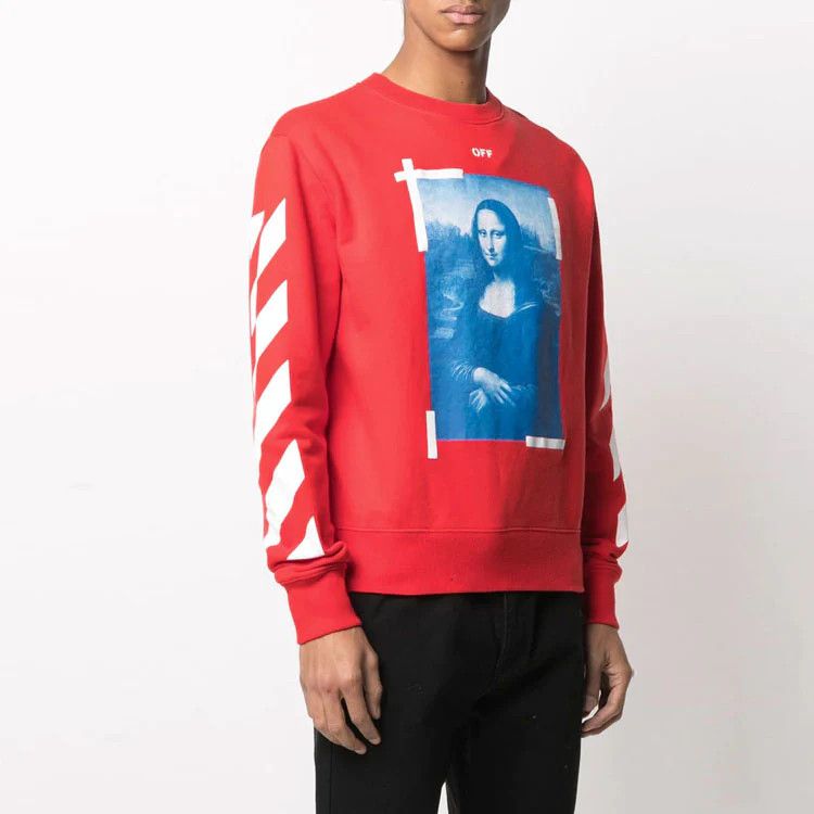 Off-White Red Mona Lisa Arrows Sweatshirt Size US M / EU 48-50 / 2 - 2 Thumbnail