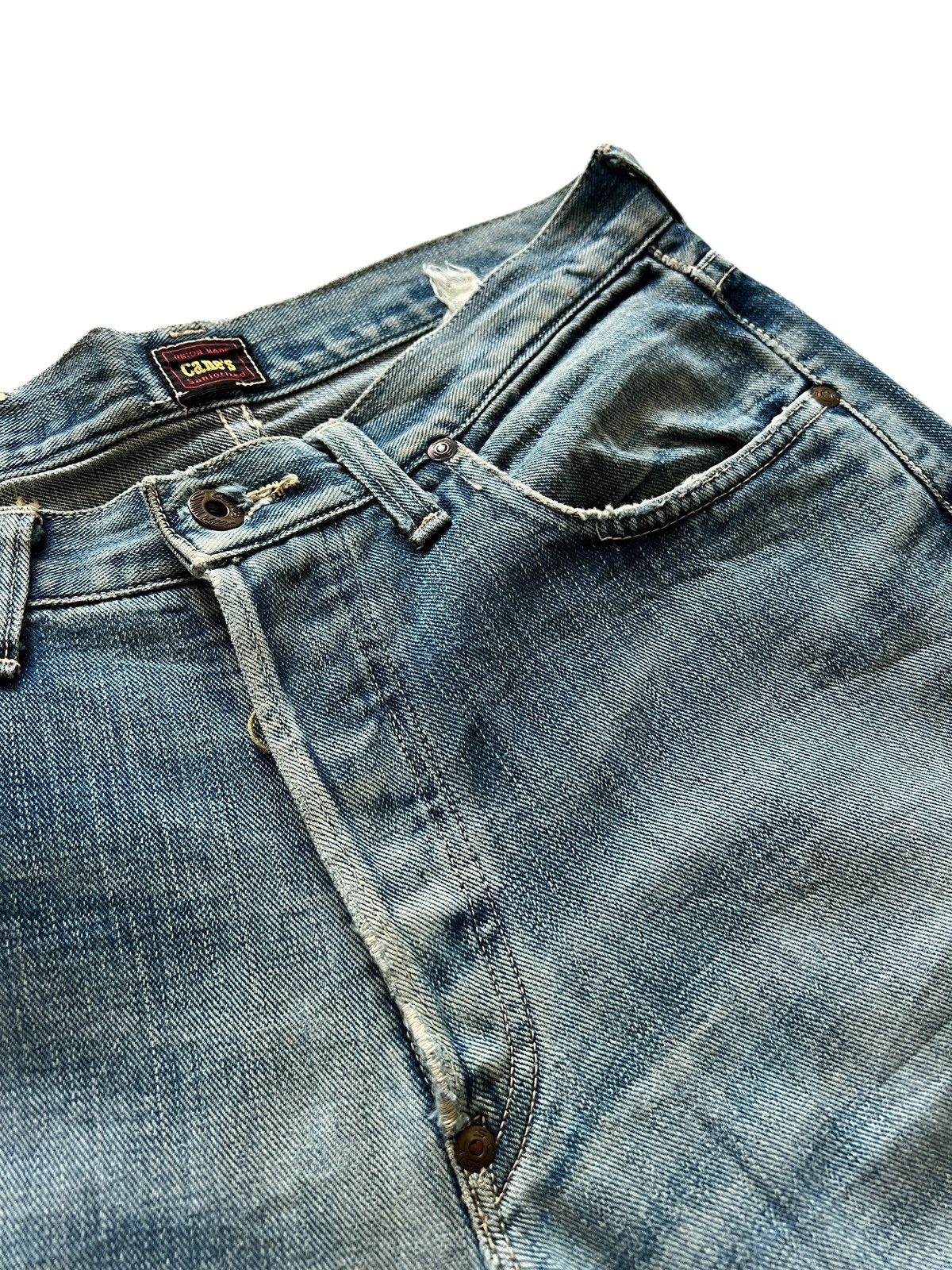 Sugar Cane 1990s Sugar Cane Toyo Enterprise Distressed Selvedge Jeans Size US 31 - 7 Thumbnail