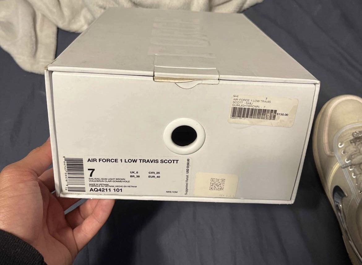 Nike × Travis Scott Travis Scott Air Force 1 Low Size US 7 / EU 40 - 4 Thumbnail