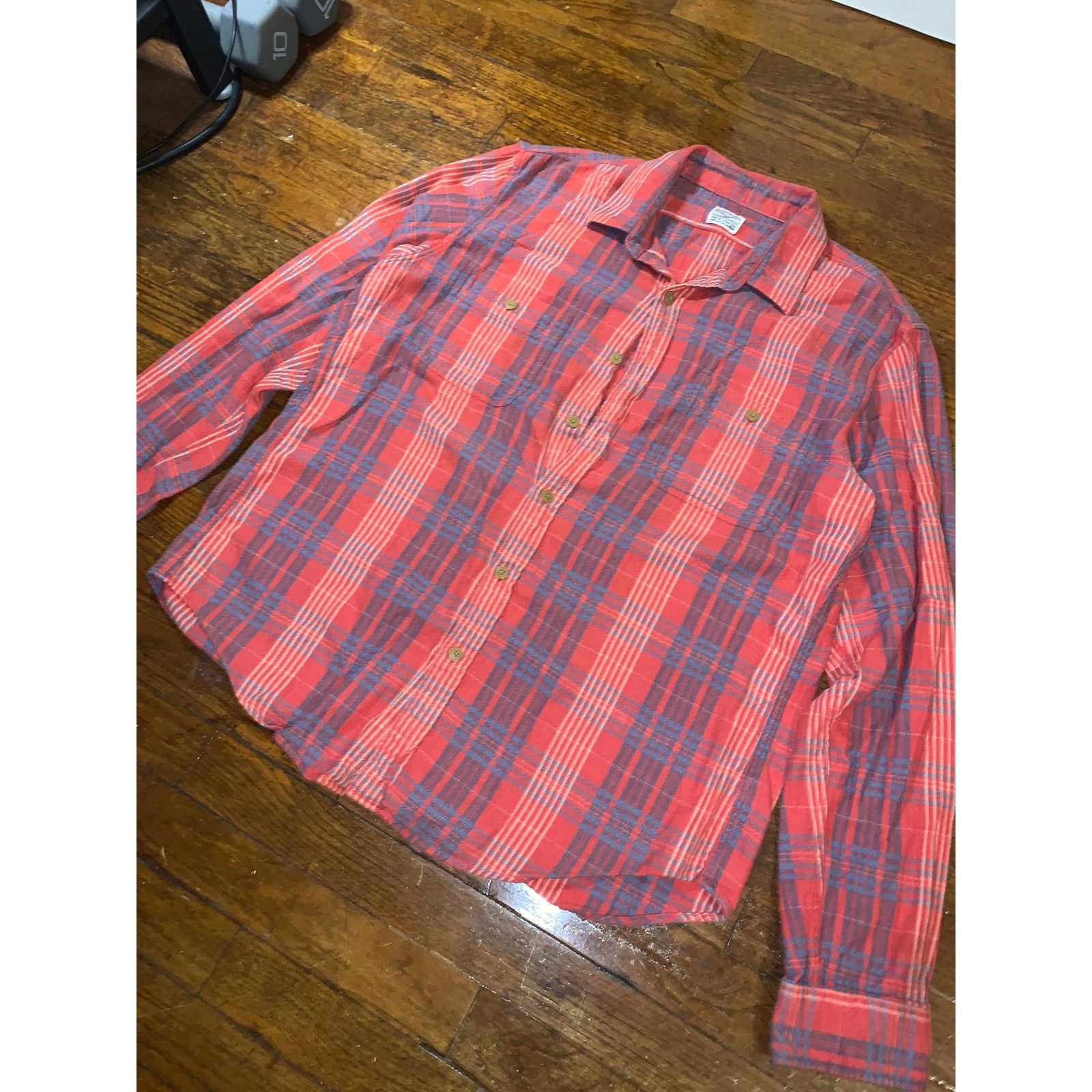 J.Crew J.Crew Red Blue Plaid Flannel Shirt XL Slim Fit Cotton Size US XL / EU 56 / 4 - 6 Thumbnail