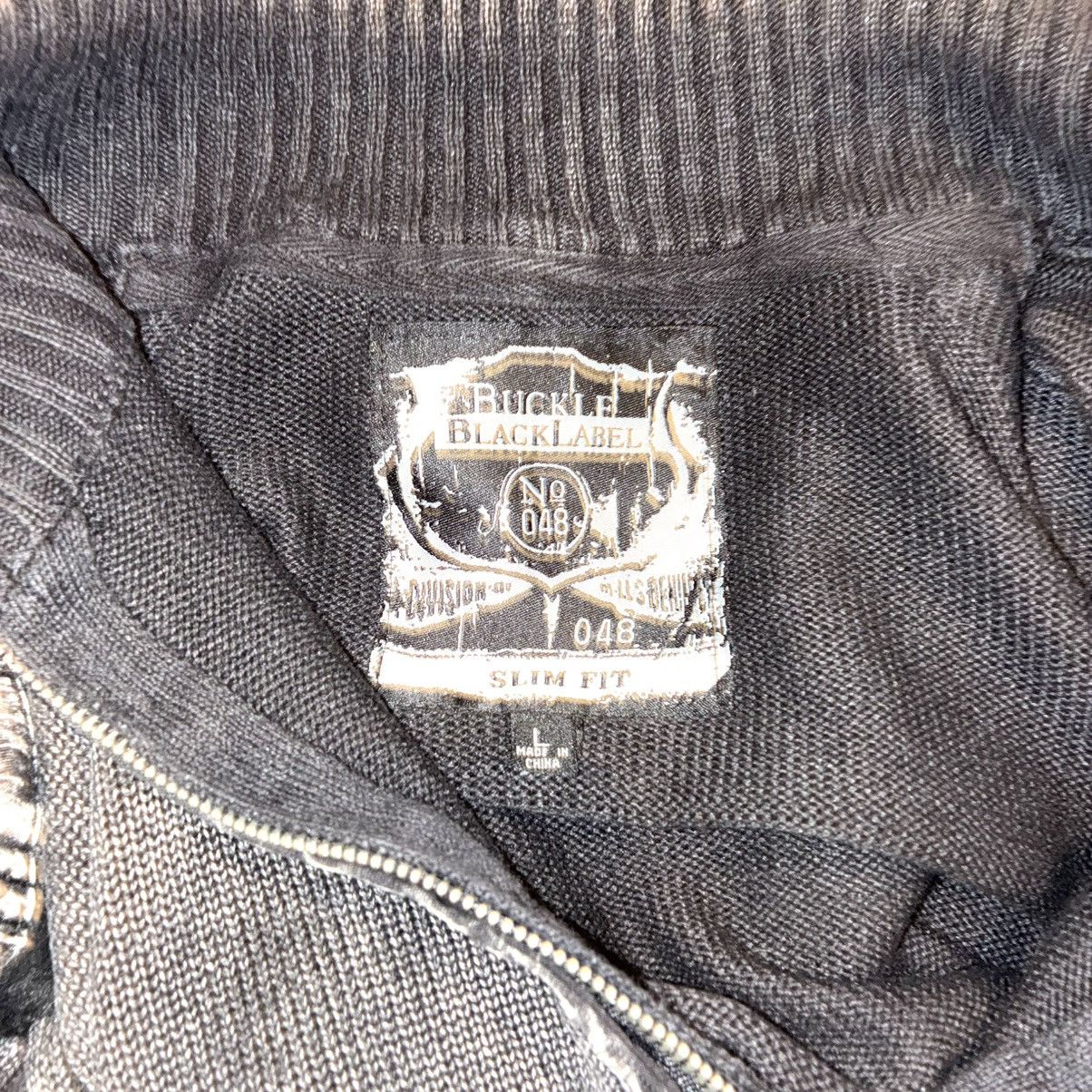 Buckle Black Buckle Black Label Distressed Full-Zip Sweater Size US L / EU 52-54 / 3 - 4 Thumbnail