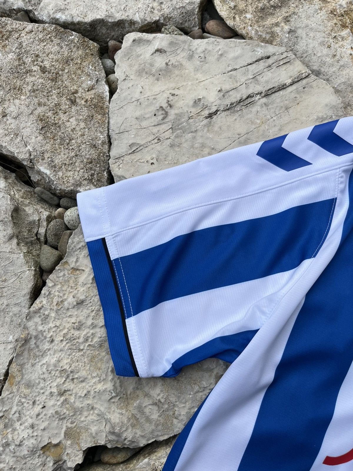 Hummel Hummel soccer jersey Odense 2018 Denmark striped tee Albani Size US L / EU 52-54 / 3 - 15 Thumbnail