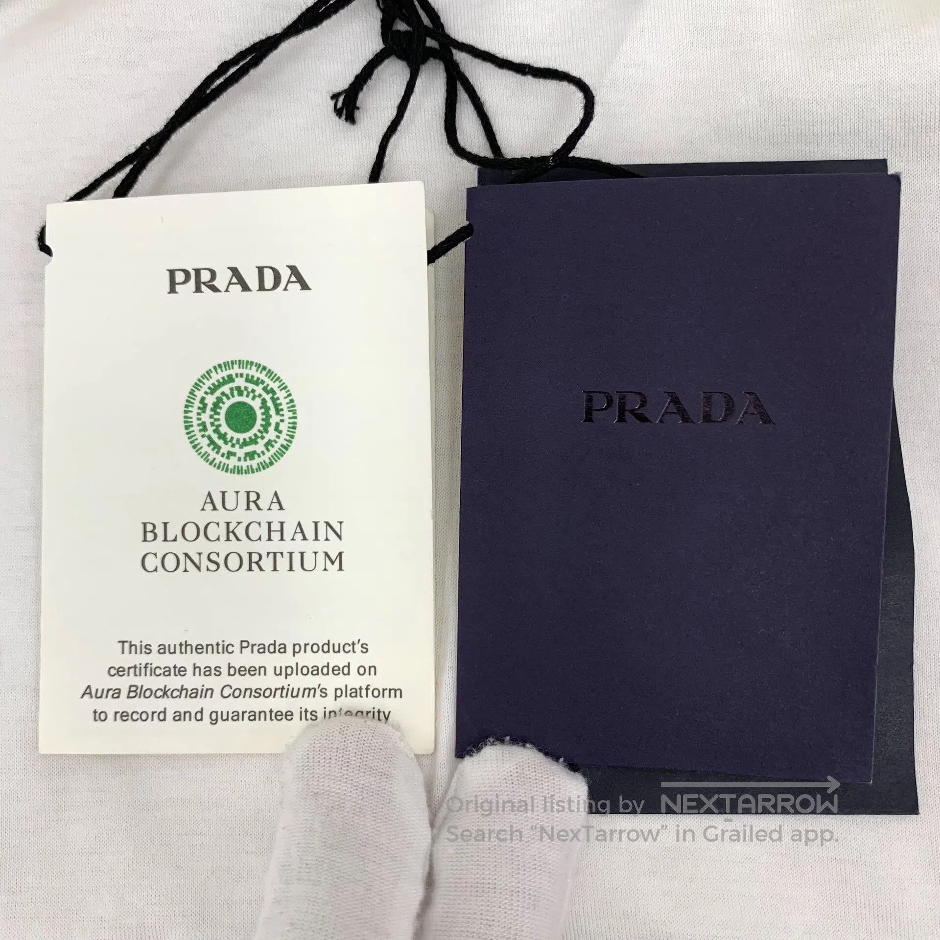 Prada Prada White Pocket Triangle Logo Cotton Crew Neck Short Sl Size US XS / EU 42 / 0 - 7 Thumbnail