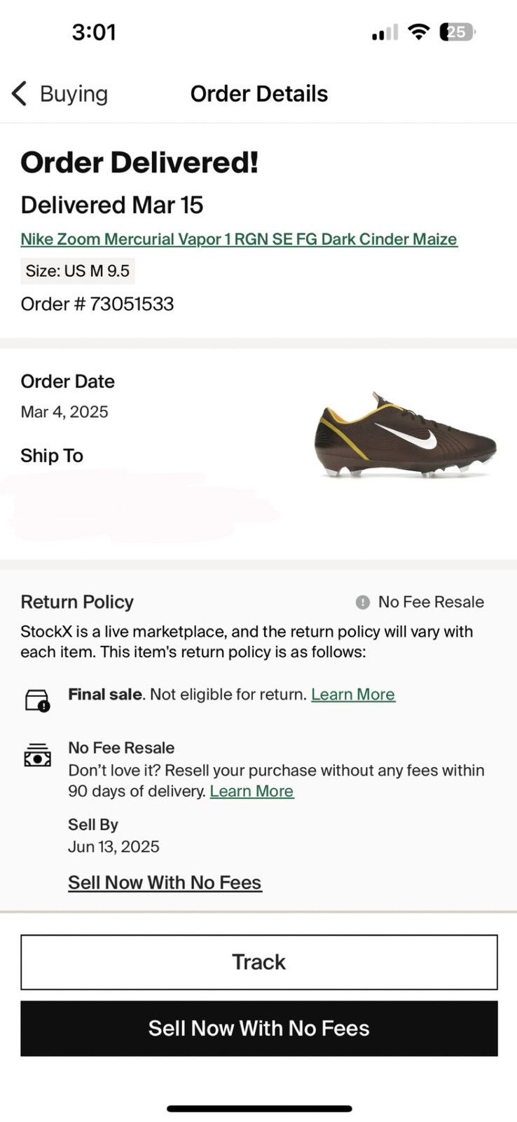 Nike Nike Mercurial Vapor 1 RGN SE FG Size US 9.5 / EU 42-43 - 9 Thumbnail