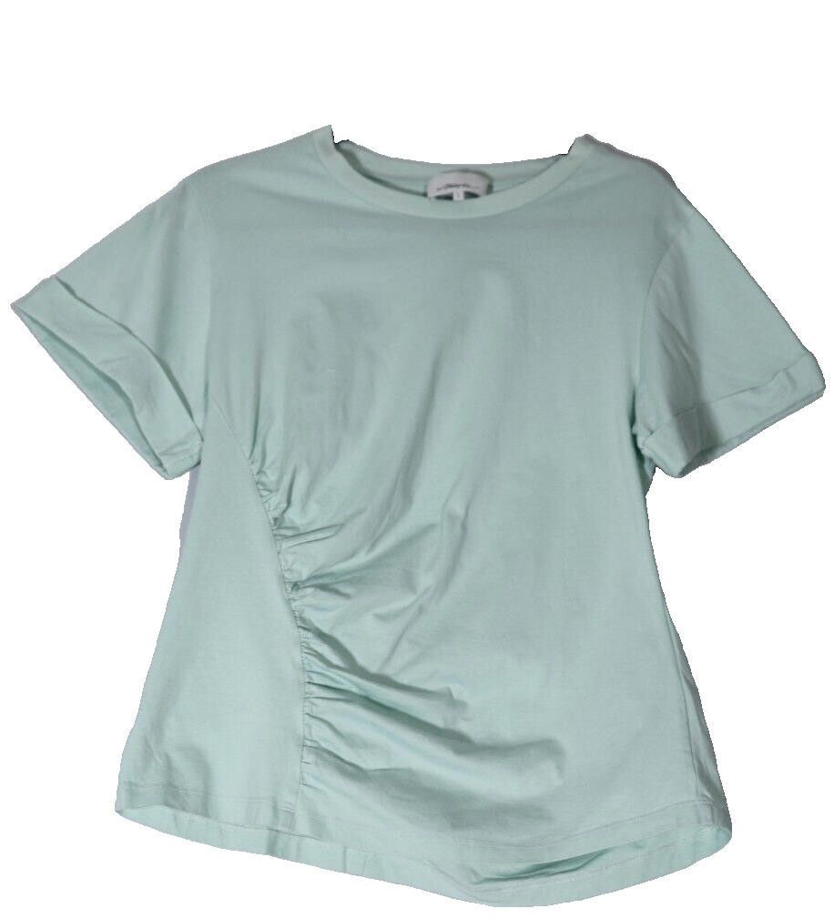 3.1 Phillip Lim 3.1 Phillip Lim Women Large Green Gathered Jersey T-Shirt Size L / US 10 / IT 46 - 6 Thumbnail