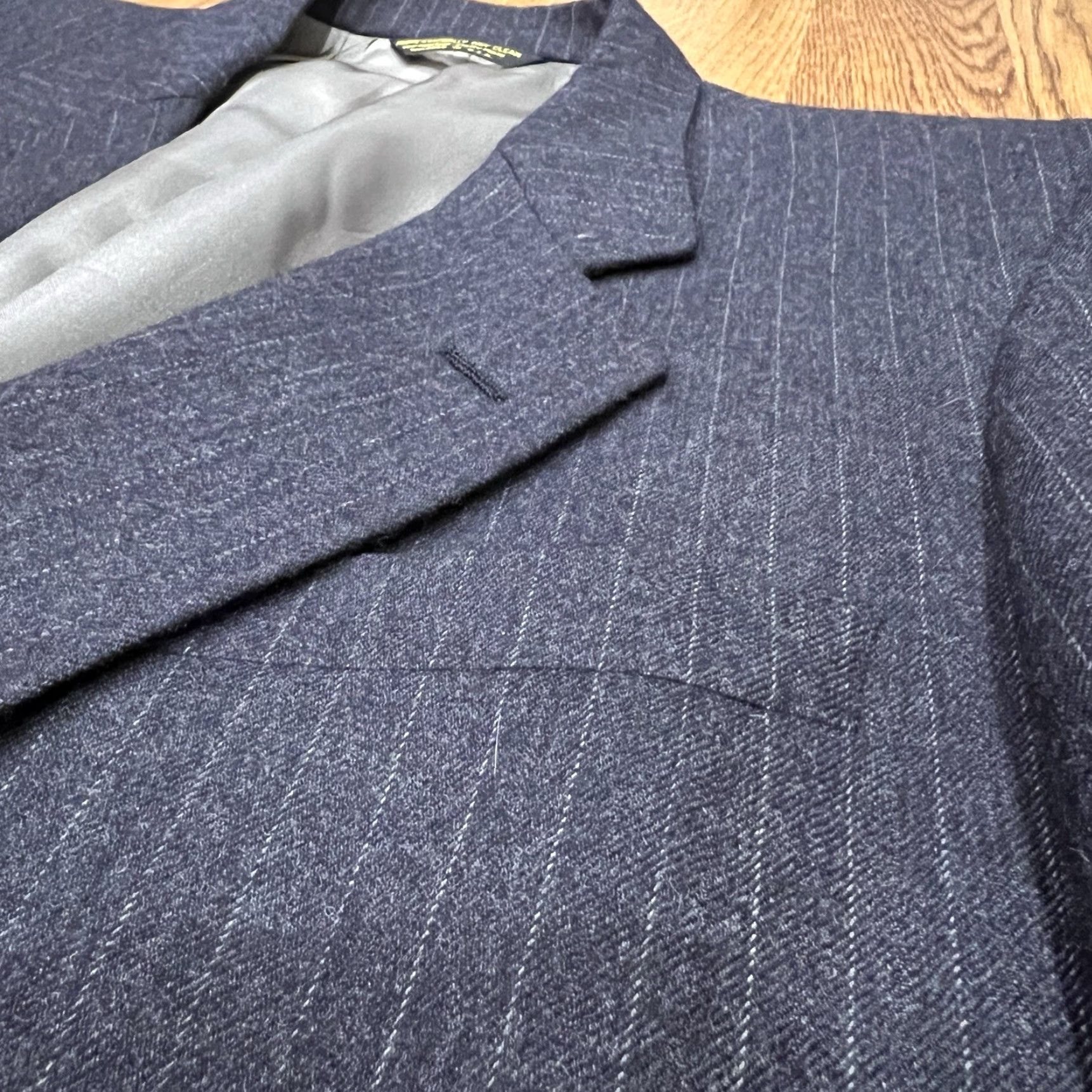 Pierre Cardin Pierre Cardin Sanger Harris Blazer Jacket Charcoal Gray Wool Blend 2 Button Notch Lapel Double-Vented Regular 41R Men Sport Coat Suit Blazer Size 42R - 3 Thumbnail