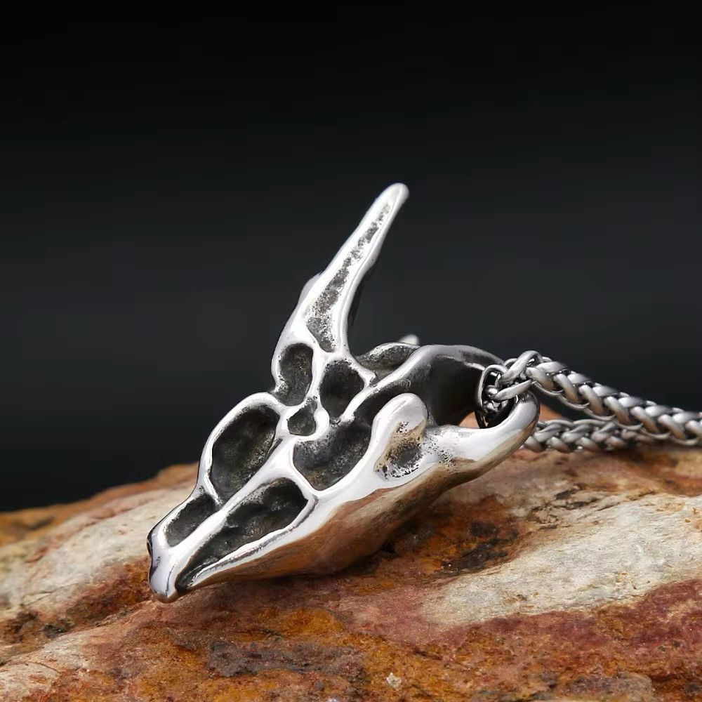 Vintage Vintage Goth Dragon Skull Necklace Size ONE SIZE - 5 Thumbnail