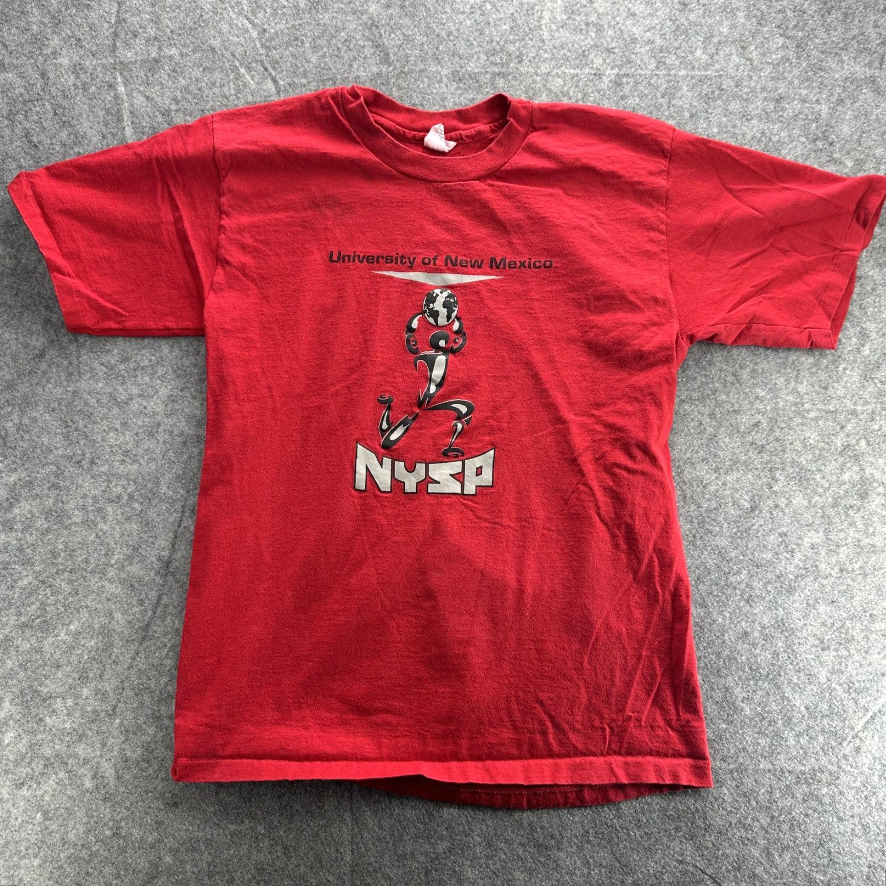 Vintage VINTAGE University of New Mexico T-Shirt Mens Large Cotton Red 90s NCAA Sportswear Size US L / EU 52-54 / 3 - 2 Thumbnail