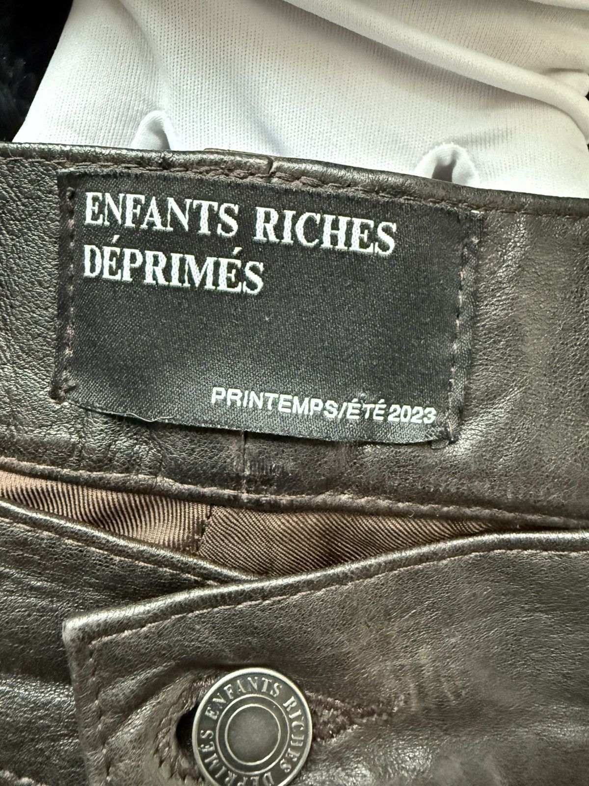 Enfants Riches Deprimes Lambskin Leather Flared Pants Spring 2023 Size US 34 / EU 50 - 5 Thumbnail