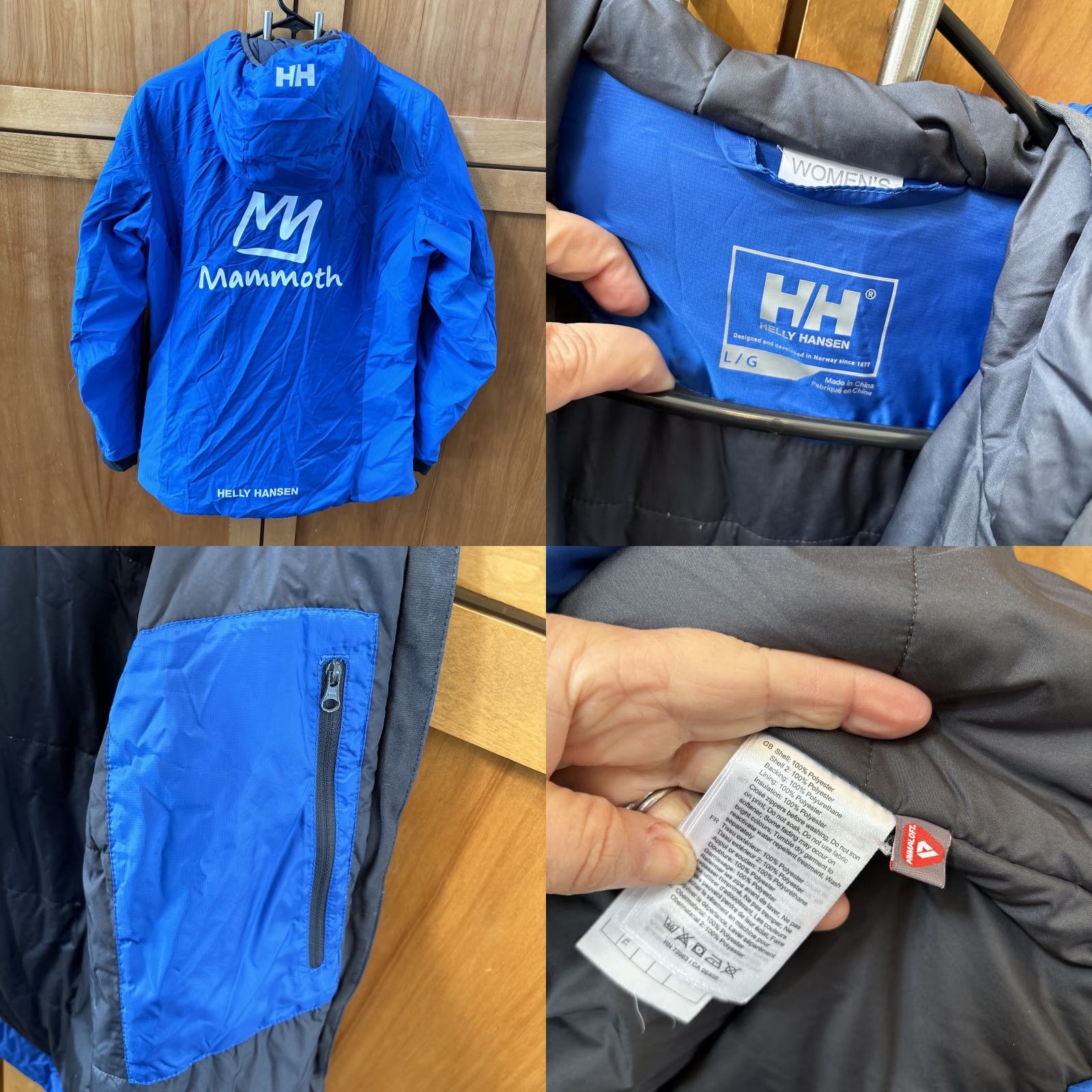Helly Hansen Helly Hansen Jacket Women L Hooded Insulated Puffer Blue Mammoth Recco Coat Zip Size L / US 10 / IT 46 - 10 Thumbnail