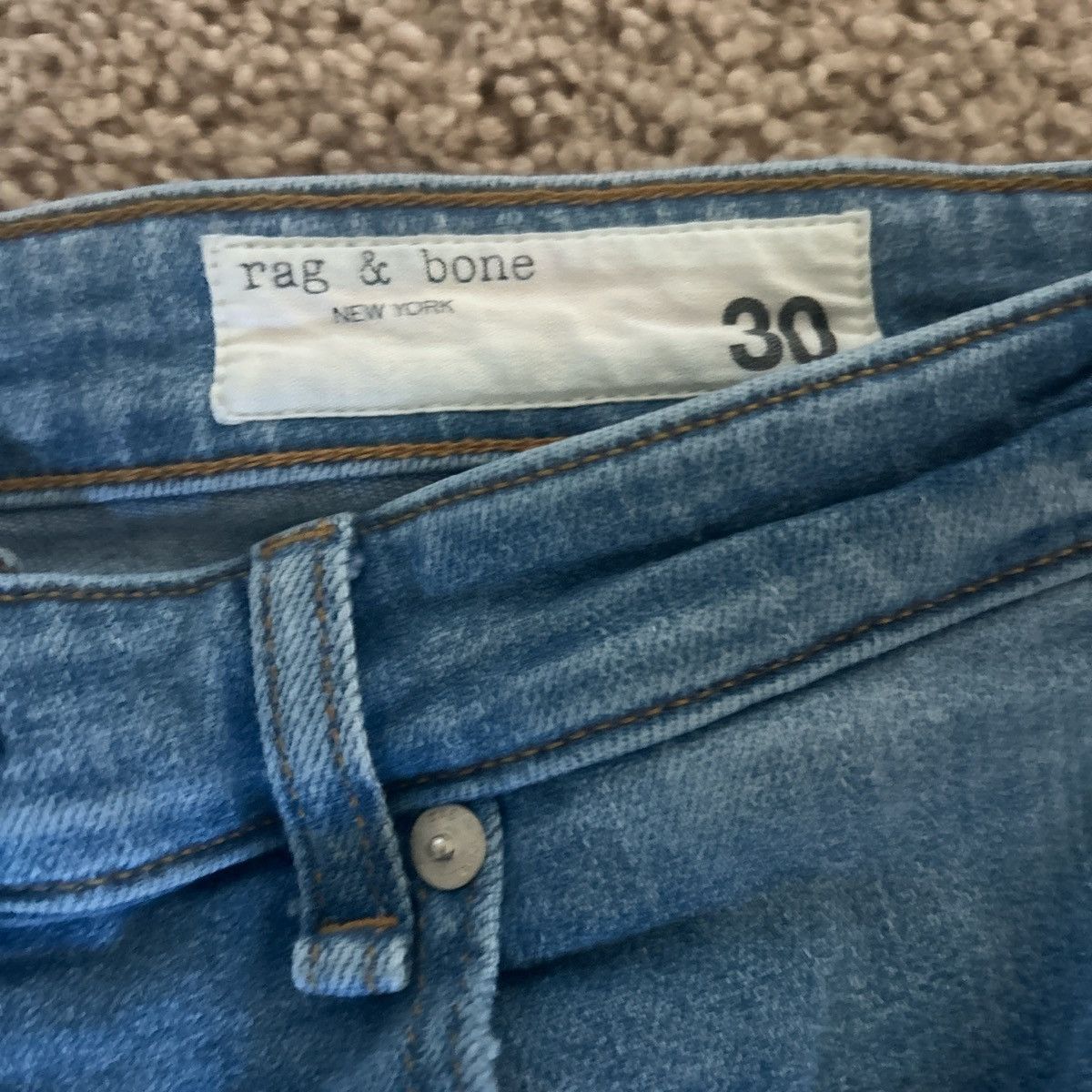 Rag & Bone Rag & Bone Men’s Skinny Fit Jeans – Size 30, Light Wash Size 30" / US 8 / IT 44 - 5 Thumbnail