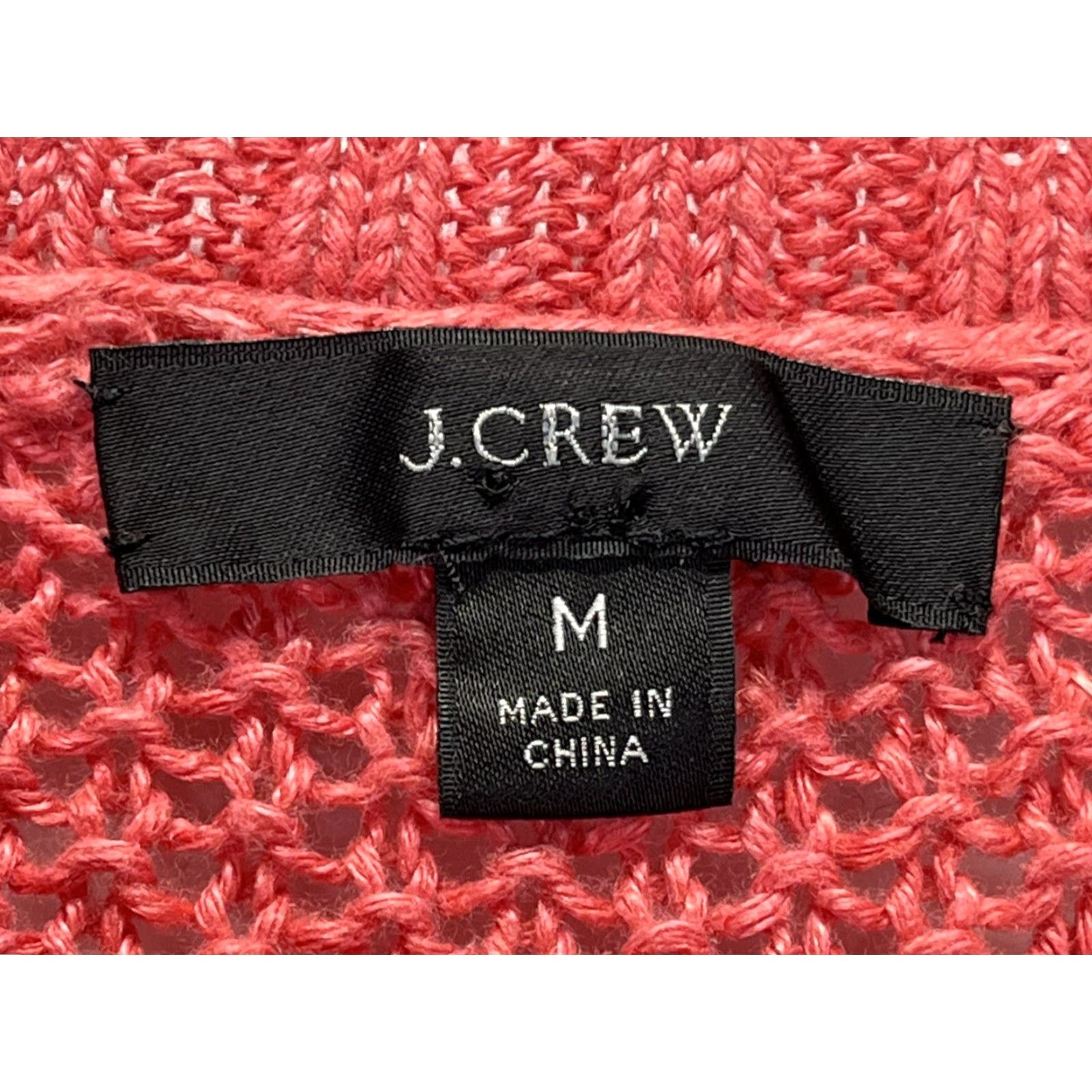 J.Crew J. CREW 100% Linen Sweater Medium Coral Casual Beach Womens Size M / US 6-8 / IT 42-44 - 4 Thumbnail