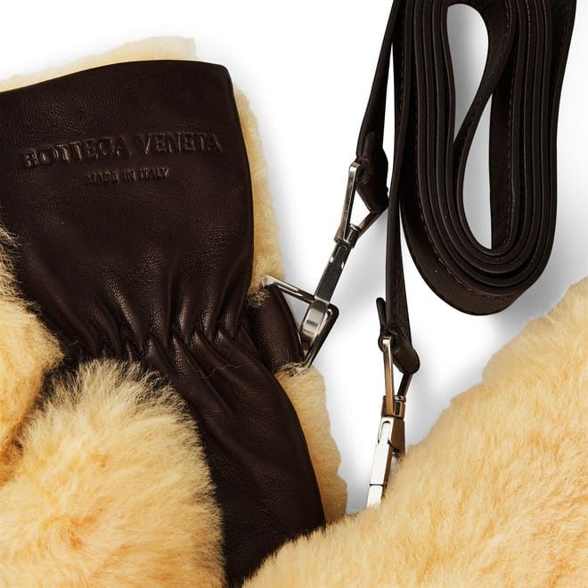 Bottega Veneta Bottega Veneta Bv Gloves in Cream Size ONE SIZE - 3 Thumbnail