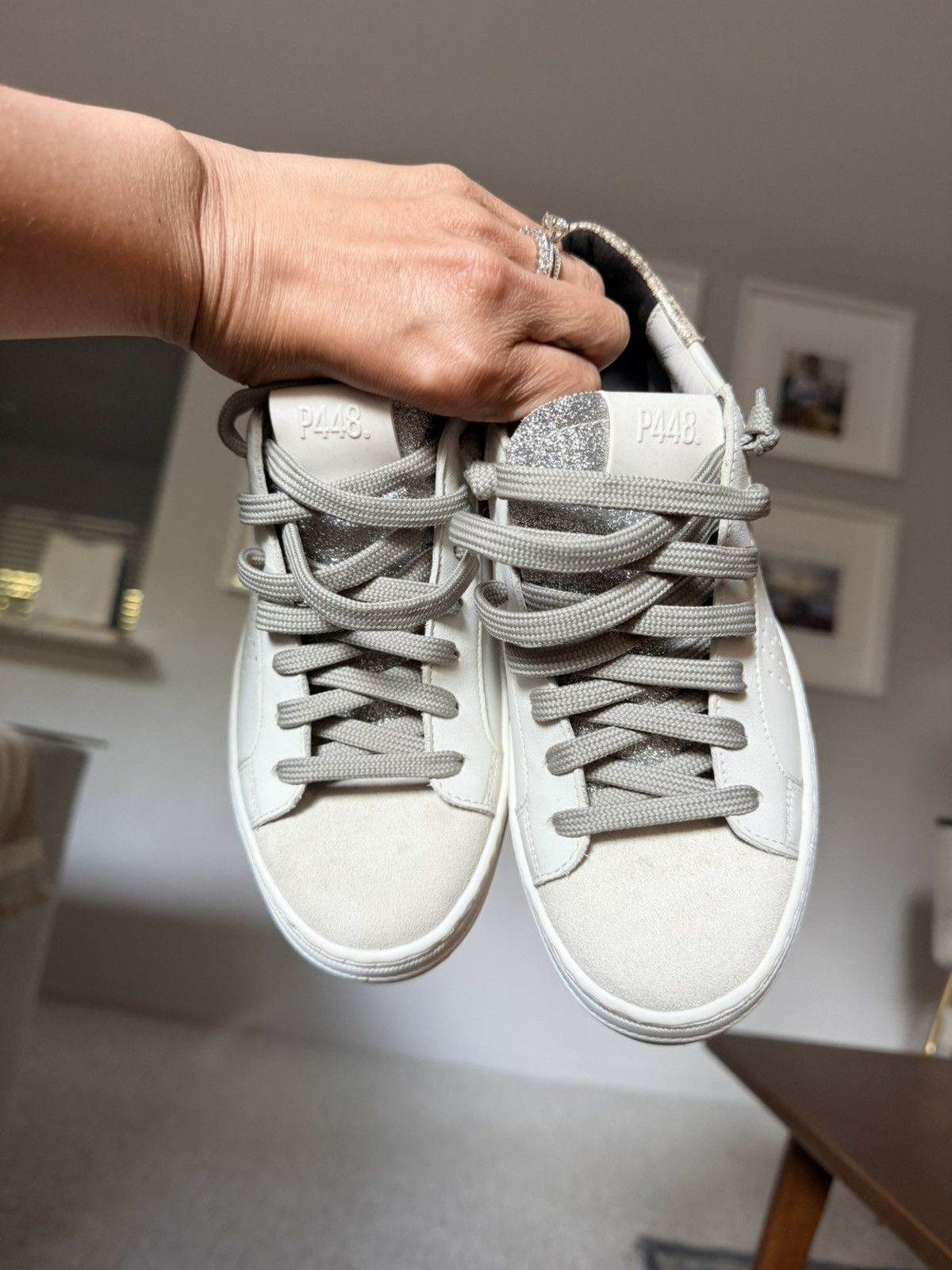 P448 P448 Thea silver snake platform gray white sneaker 36 Size US 6 / IT 36 - 12 Thumbnail