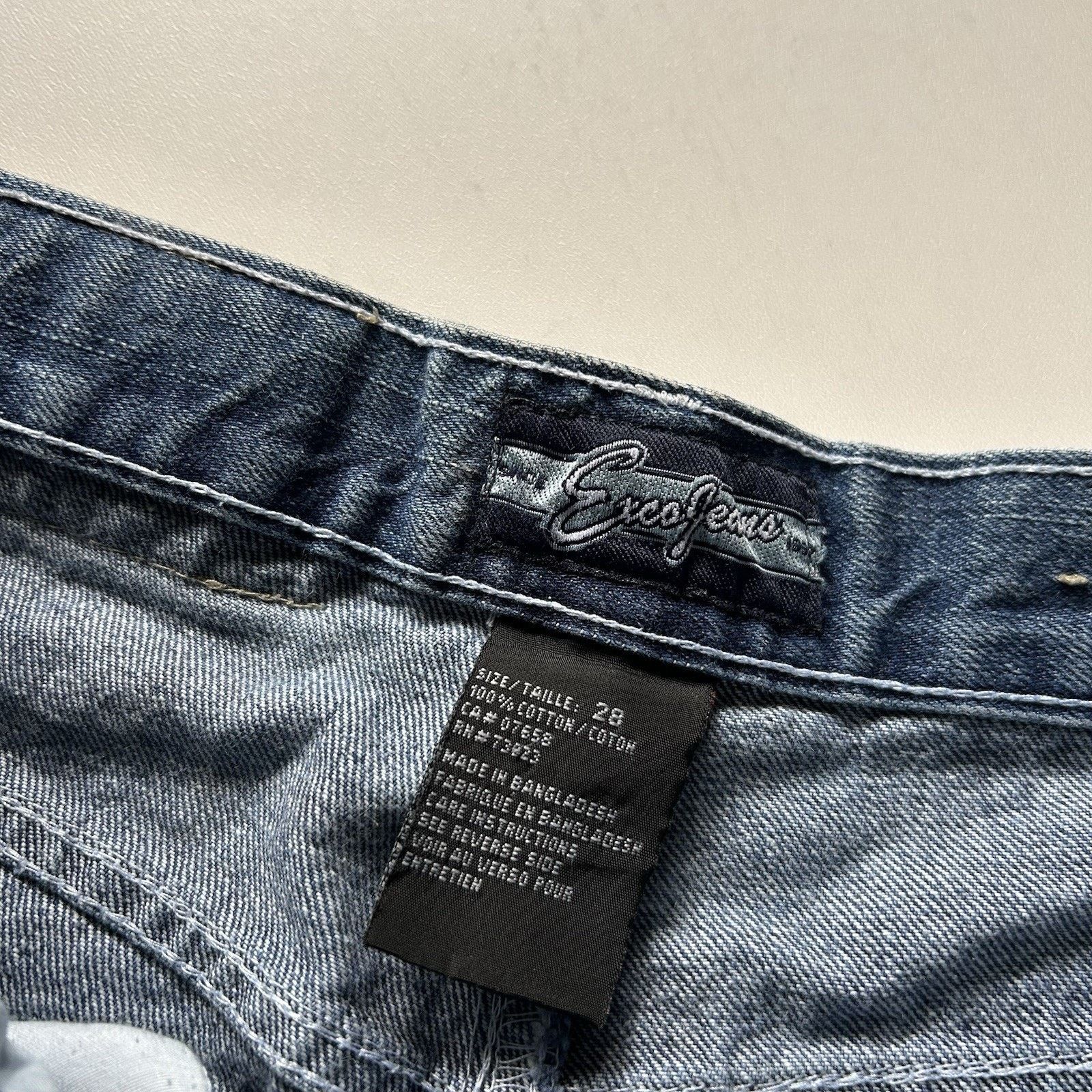 Vintage Vintage Exco Jorts Mens 28 Y2K Blue Denim Jean Shorts Baggy Size US 28 / EU 44 - 5 Thumbnail