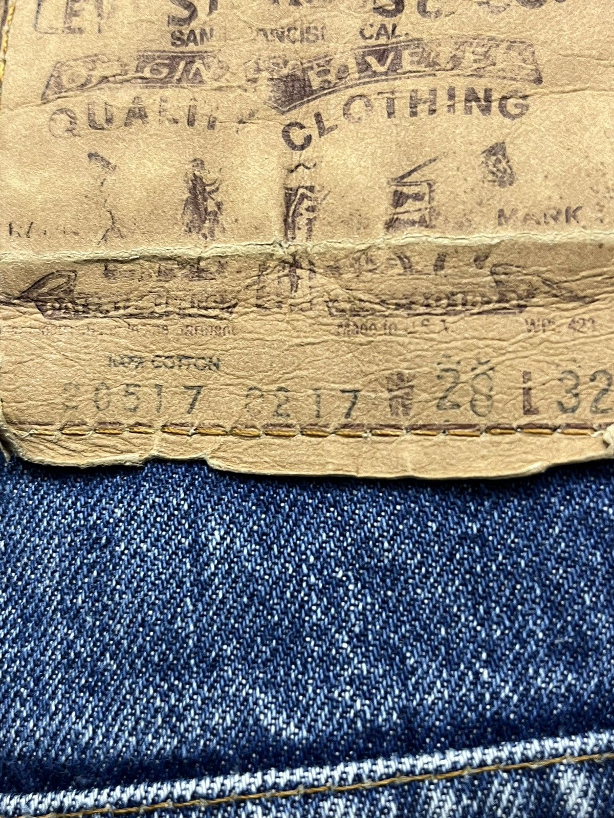 Levi's Vintage Levi’s Orange Tab Distressed Denim Flare Made in USA Size US 27 - 9 Thumbnail