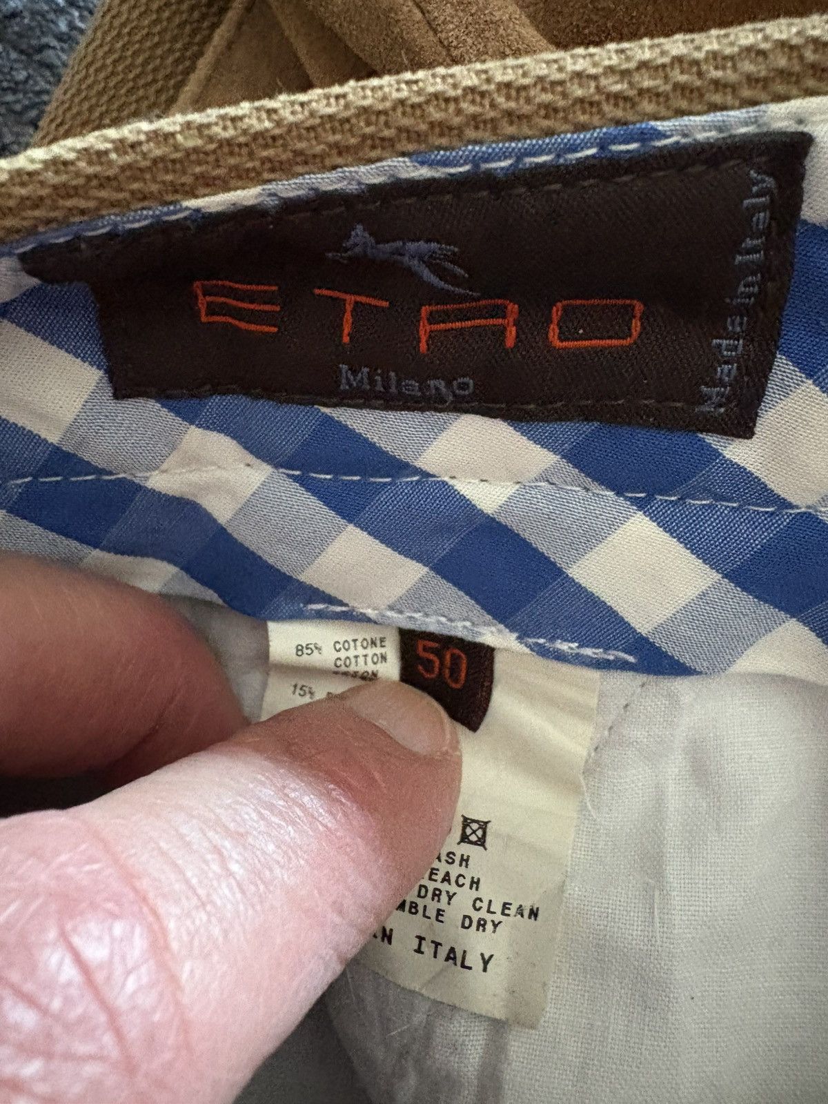 Etro Rare ETRO twill with suede inserts Size US 34 / EU 50 - 4 Thumbnail