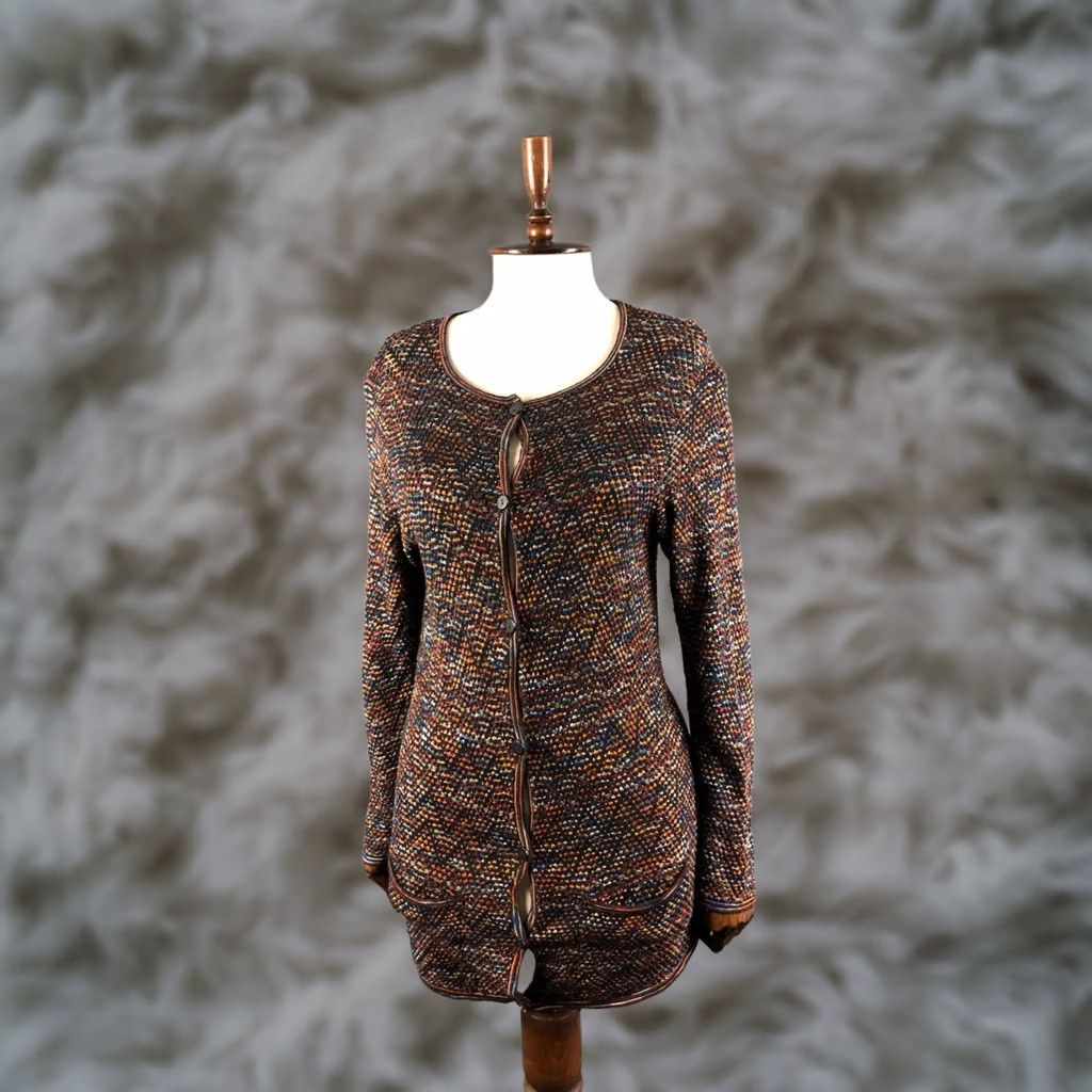 Missoni Missoni Women's Cardigan Multicolor Cotton Blend Size 44 Patterned Size M / US 6-8 / IT 42-44 - 1 Thumbnail