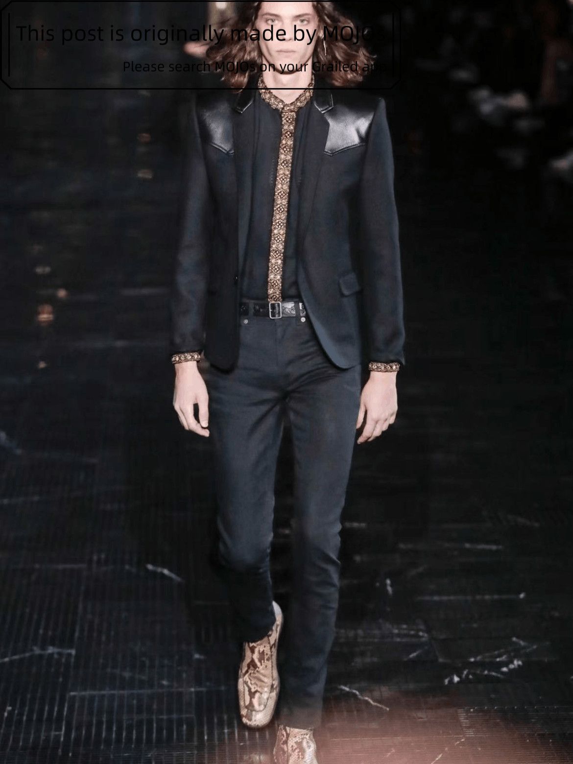 Saint Laurent Paris Sz 40 Saint Laurent Paris 19SS Golden Crystal Shirt mojos116 Size US L / EU 52-54 / 3 - 7 Thumbnail