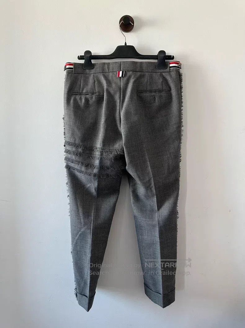 Thom Browne Thom Browne size 1 Dark gray fringed flared trousers Size US 28 / EU 44 - 2 Thumbnail