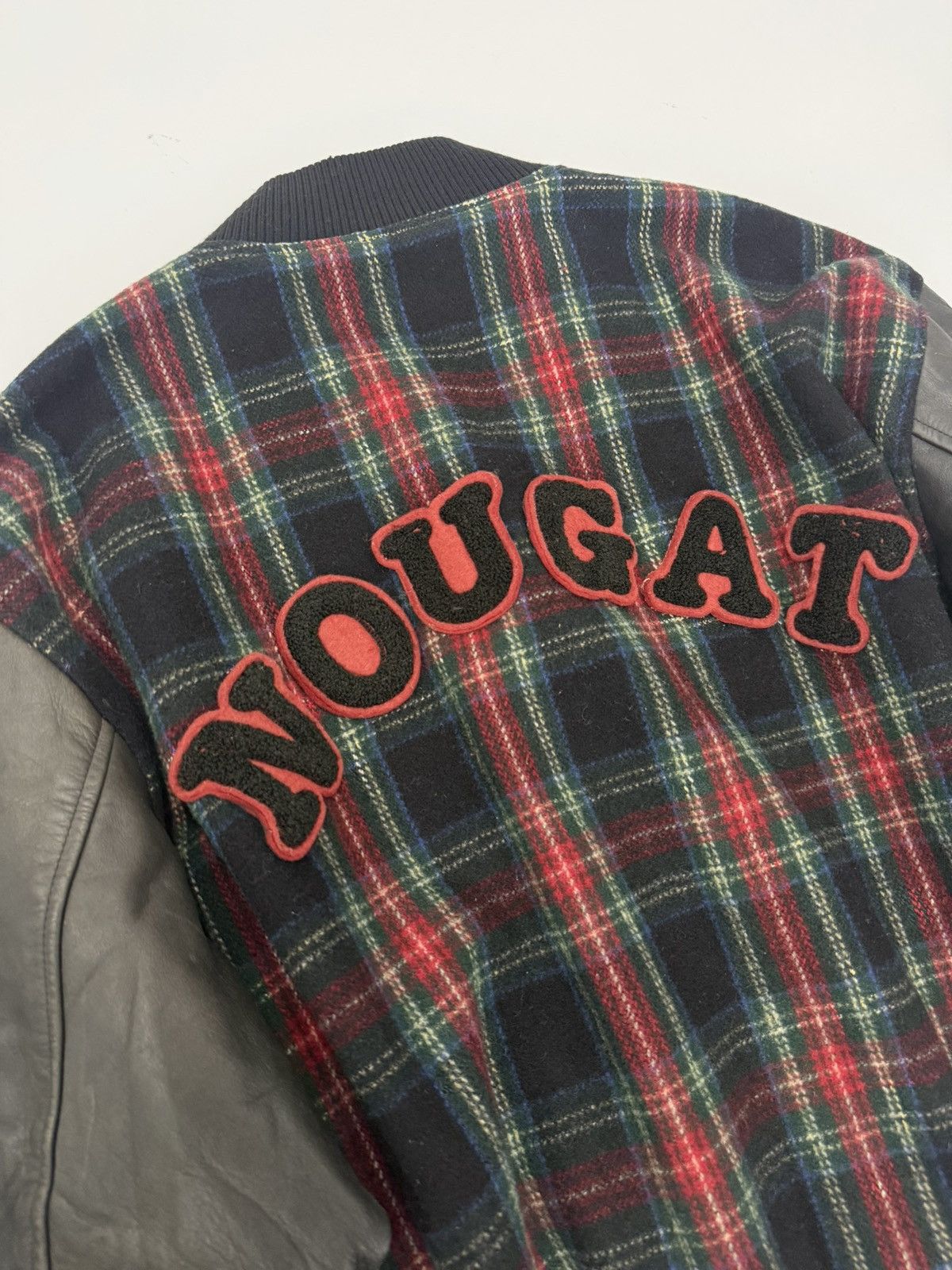 Leather 🔥 Nougat SUGAR Co. LTD Wool Zipper Bomber Leather Sleeve Jac Size US M / EU 48-50 / 2 - 17 Thumbnail