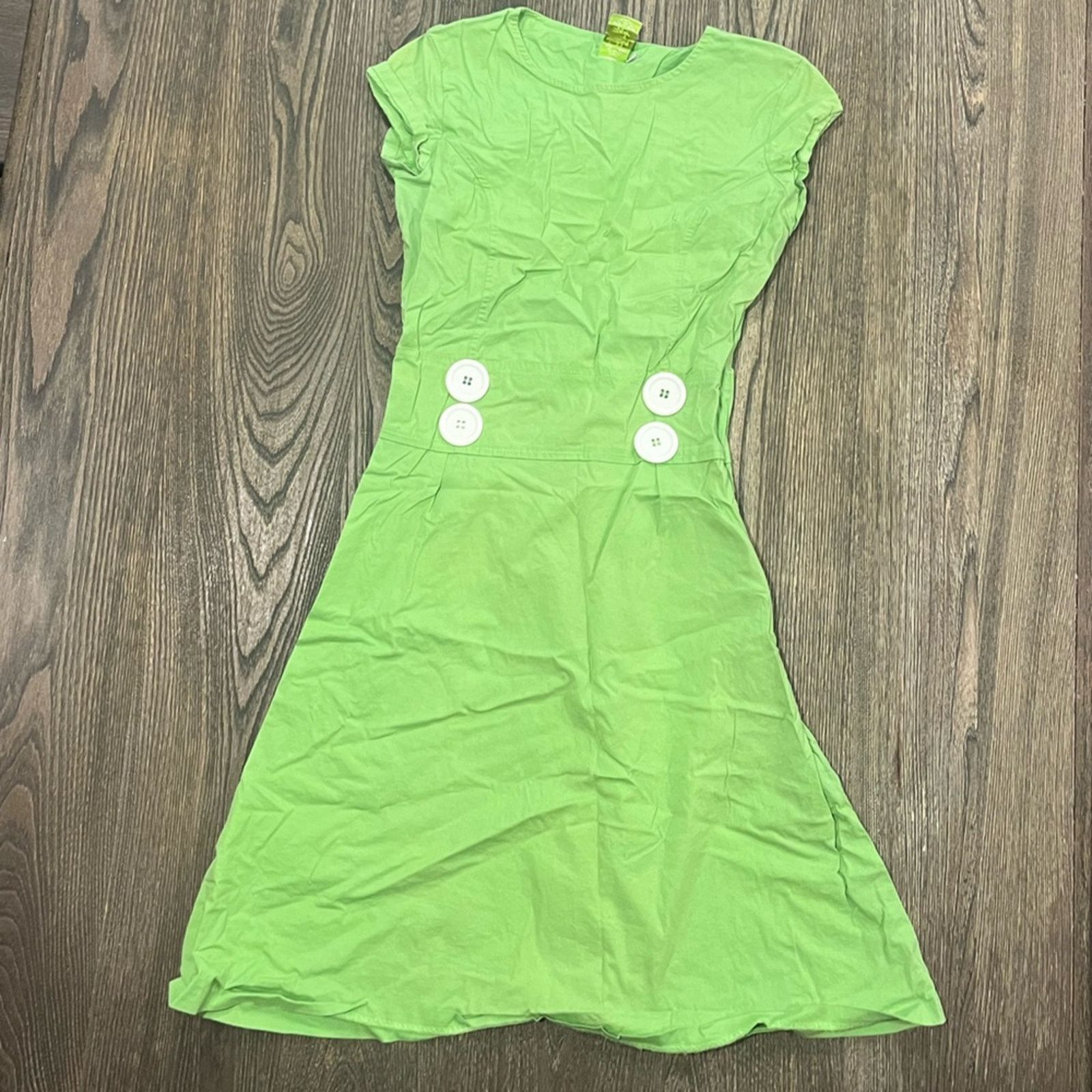 Vintage Shabby Apple Midi Dress Short Cap Sleeve Round Neck Size 6 Size M / US 6-8 / IT 42-44 - 1 Thumbnail
