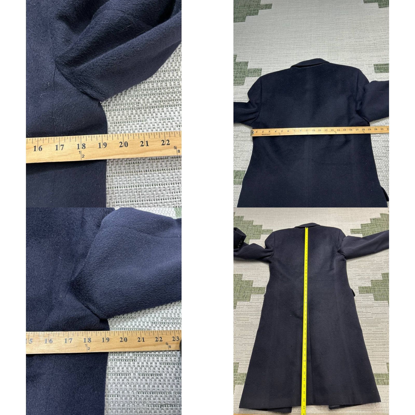 Vintage Vtg Principe By Marzotto Overcoat Mens 38 Blue Wool Coat Long Wool Mens Size US XXS / EU 40 - 9 Thumbnail