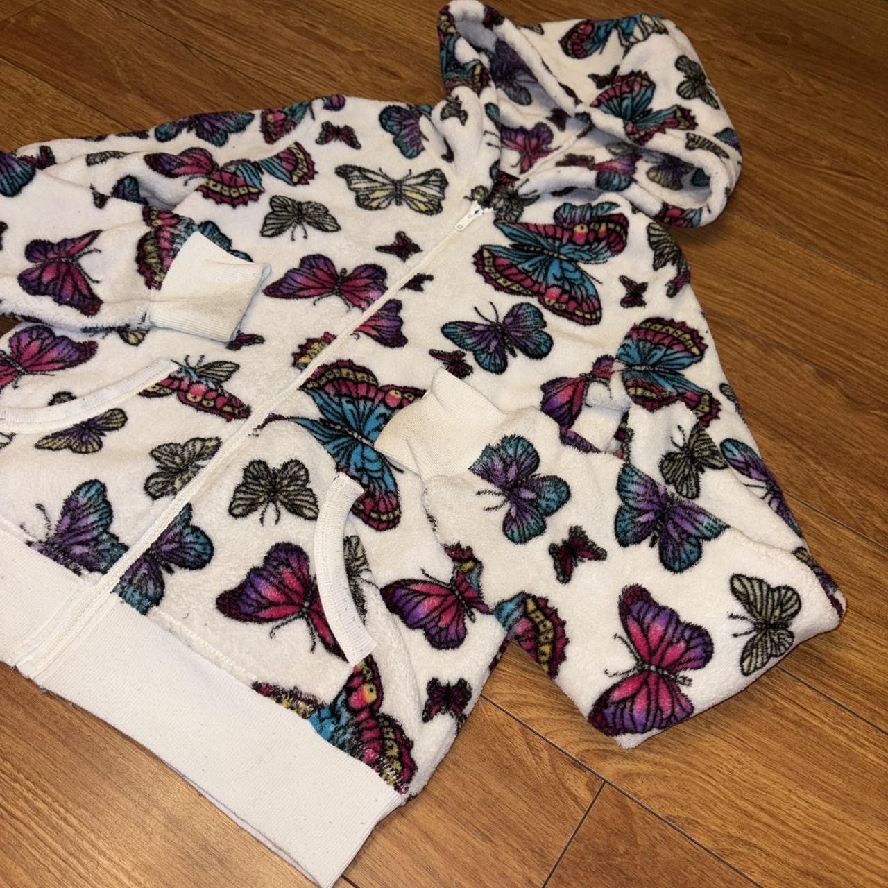 Other Y2K butterfly print zip up fleece hoodie Size XS / US 0-2 / IT 36-38 - 3 Thumbnail