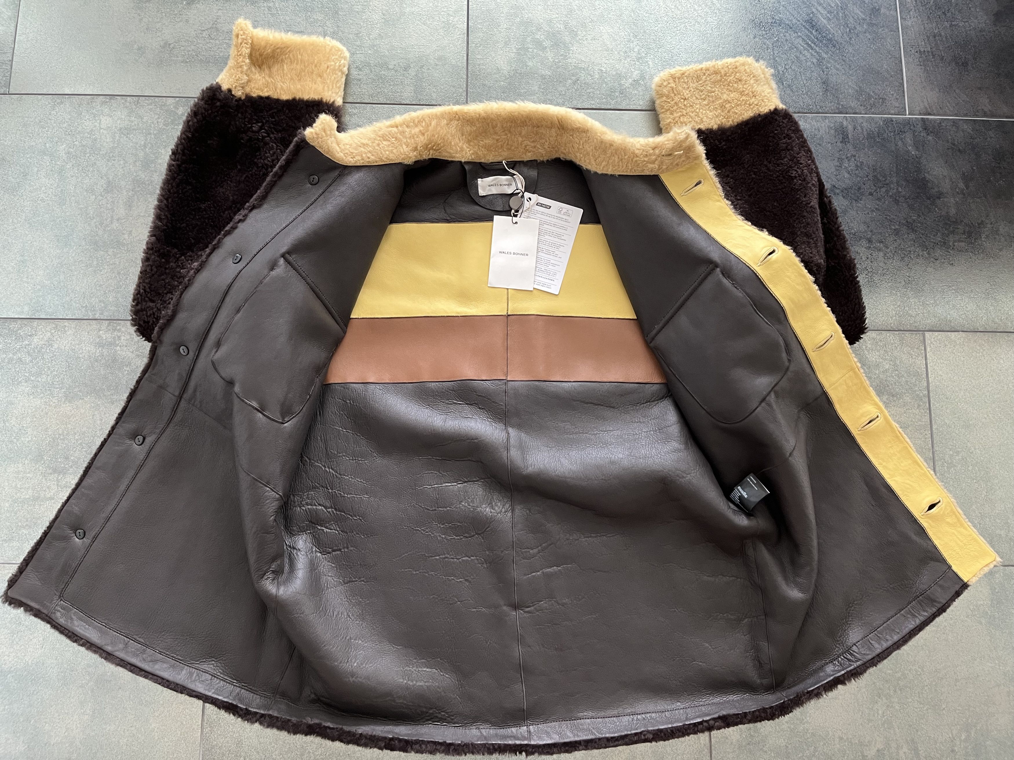 Wales Bonner Runway Shearling Jacket Brown/Multi Size US M / EU 48-50 / 2 - 14 Thumbnail