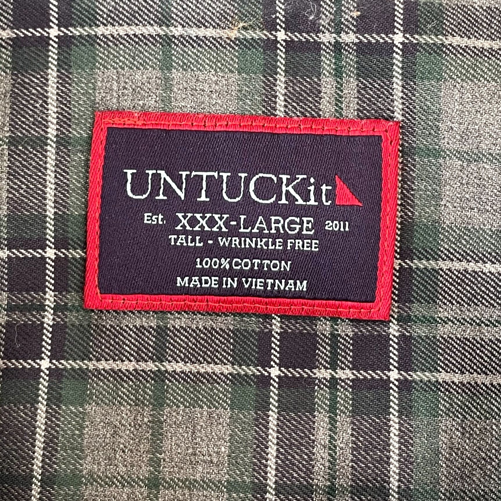 UNTUCKit UNTUCKit Devitt Shirt Men 3XLT Tall Gray Plaid Wrinkle Free Long Sleeve NWOT Size US XXL / EU 58 / 5 - 2 Thumbnail