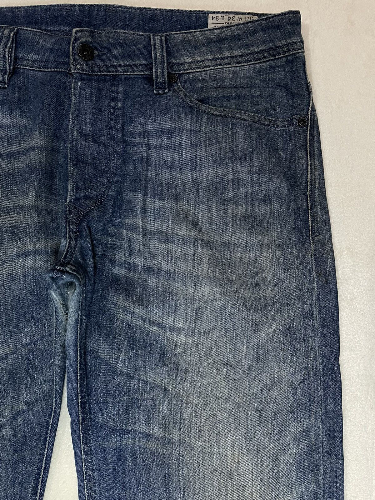 Diesel Vintage Mudwash Faded Regular Straight Dark Blue Jeans Size US 36 / EU 52 - 4 Thumbnail