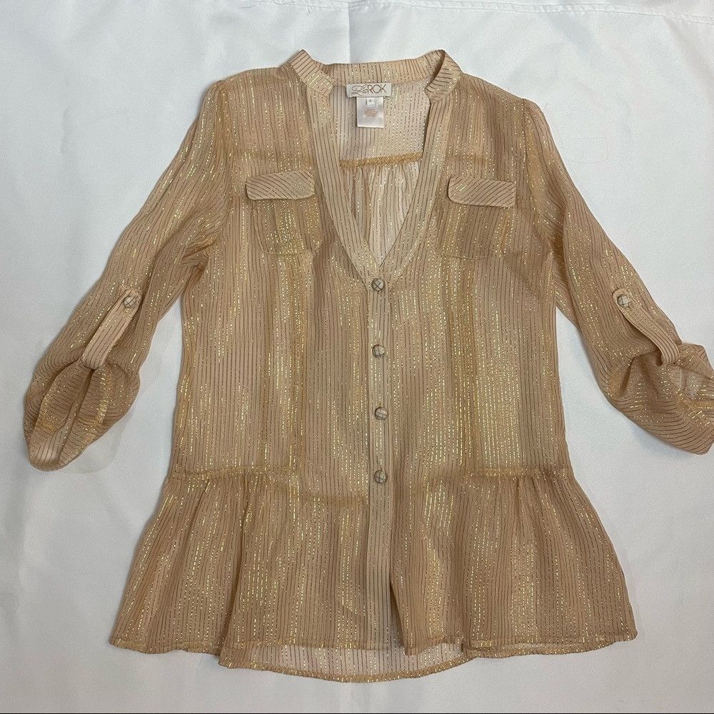 Other LaRok Silk Beige Blouse Size S Size S / US 4 / IT 40 - 5 Thumbnail
