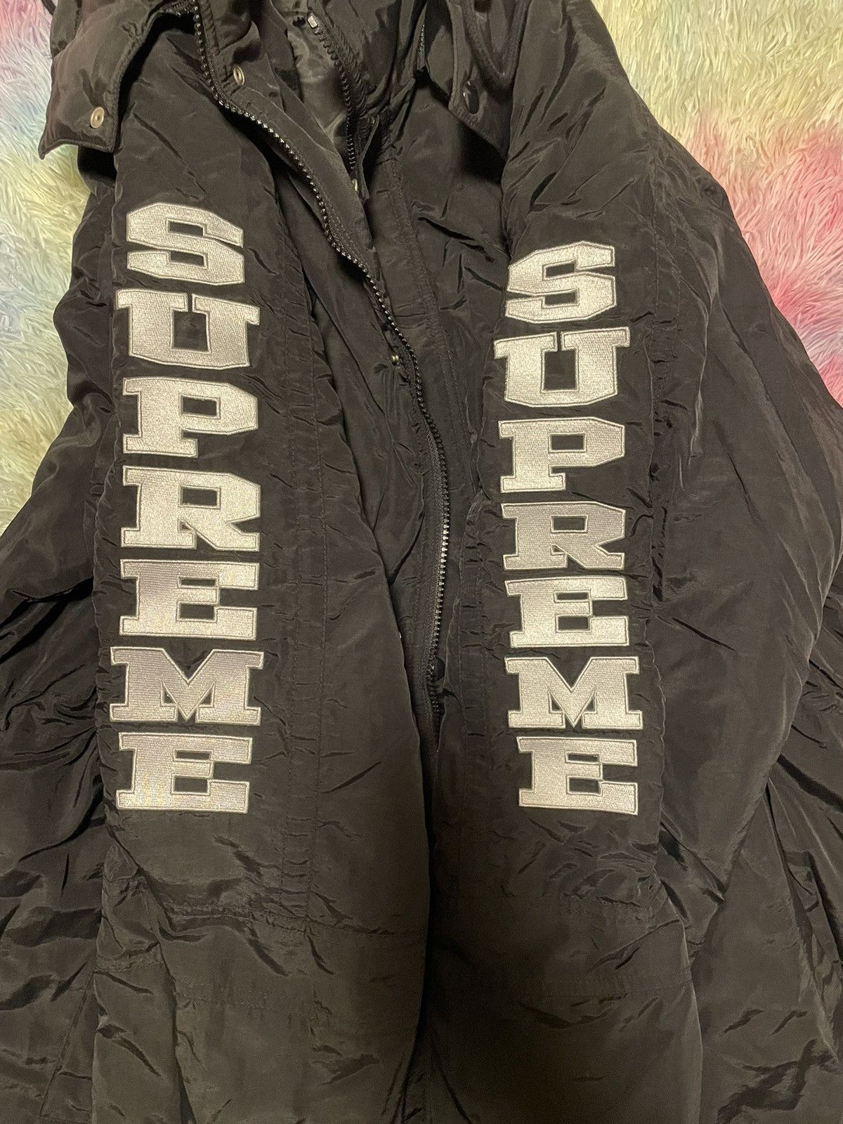 Supreme Supreme sleeve logo sideline parka | Grailed