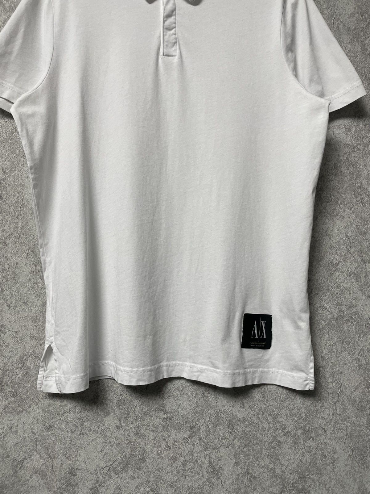Armani Exchange Armani Exchange White Basic Polo T-Shirt Size US XL / EU 56 / 4 - 3 Thumbnail