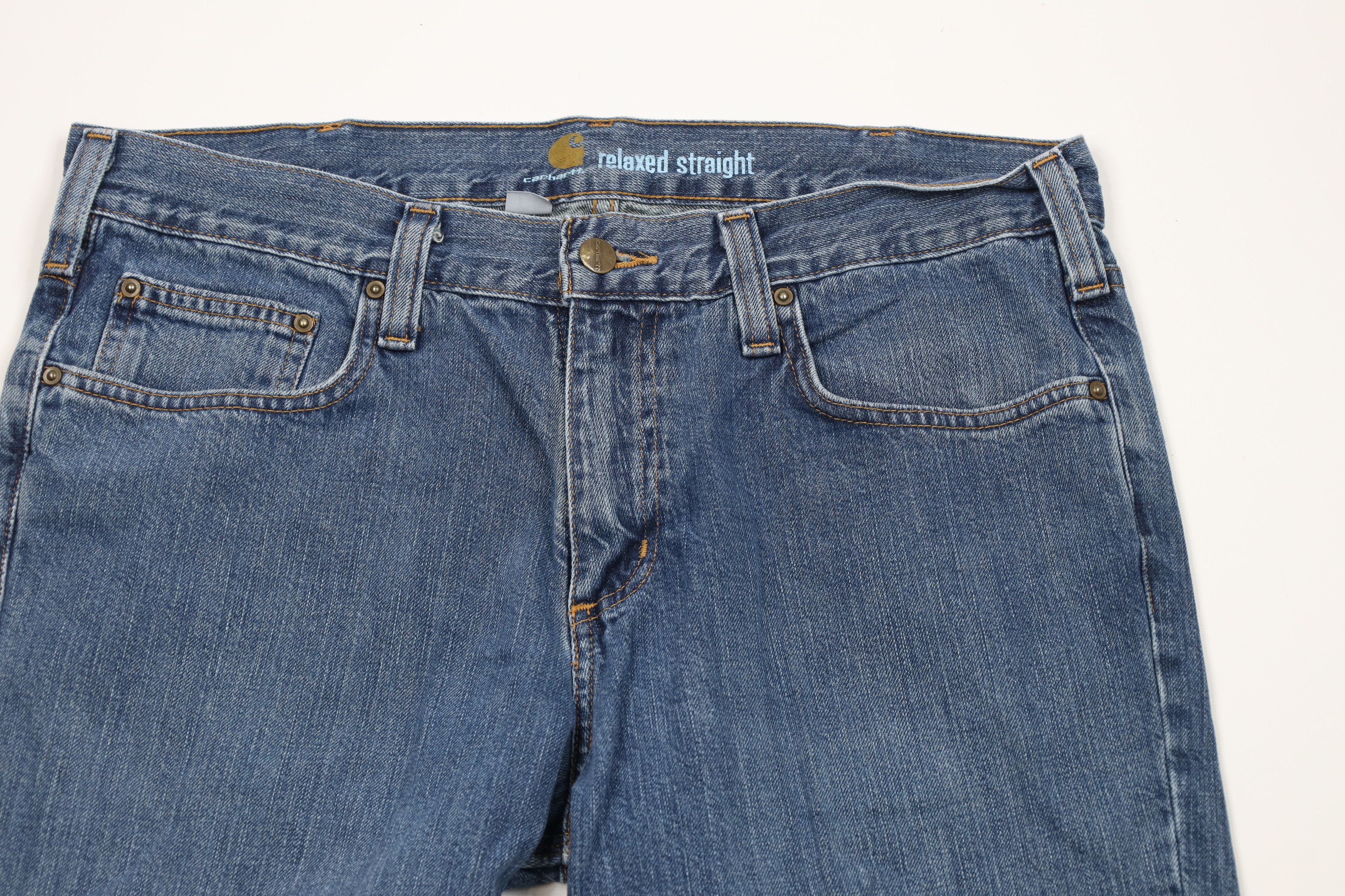 Carhartt Vintage Y2K Carhartt Spell Relaxed Straight Leg Jeans Blue Size US 34 / EU 50 - 2 Thumbnail