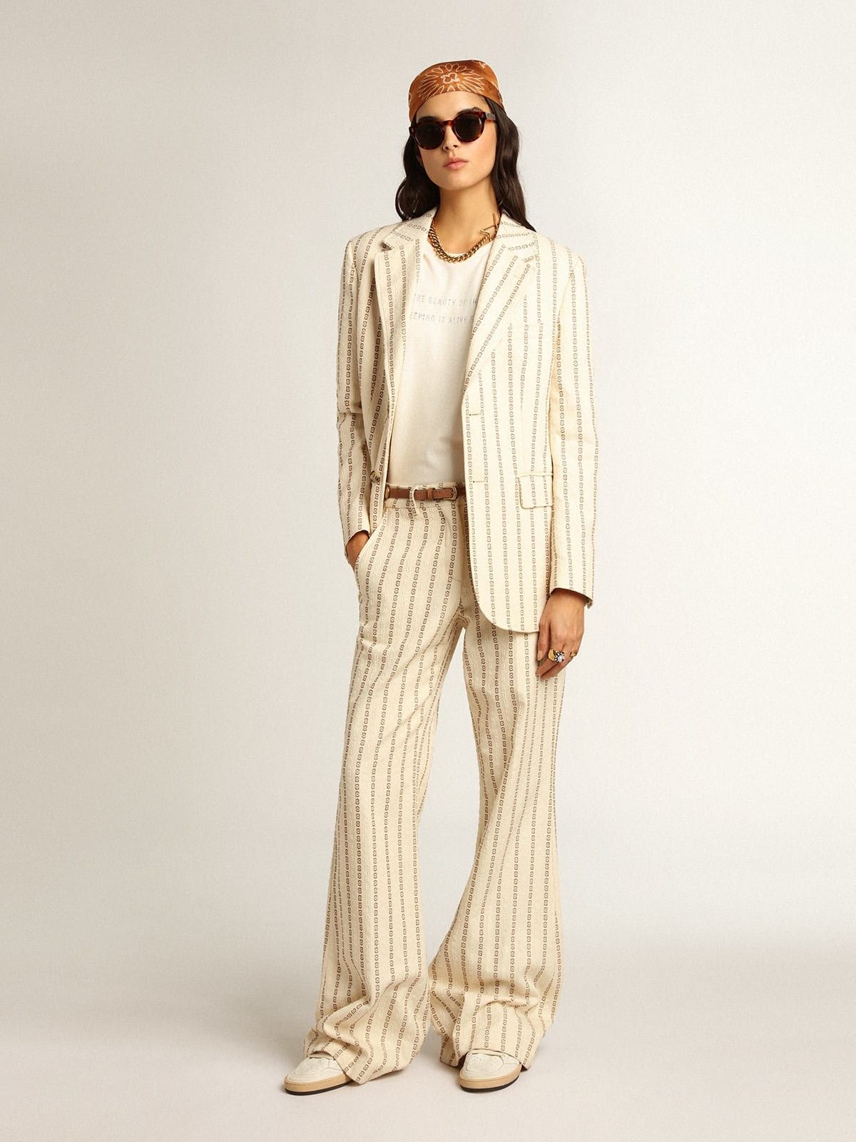 Golden Goose o1y0725 Blazer in Beige Size XS / US 0-2 / IT 36-38 - 6 Thumbnail