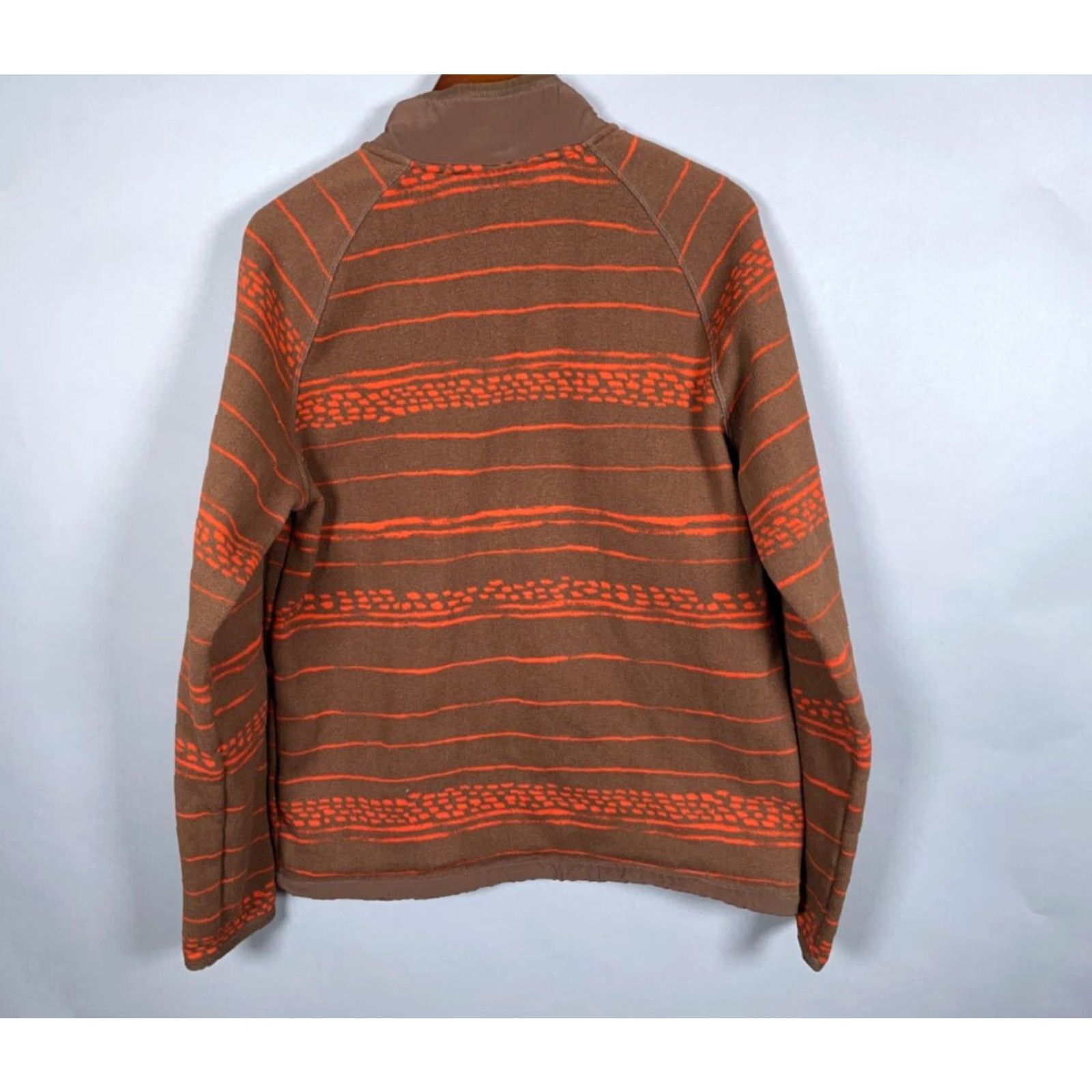 The North Face The North Face Gordon Lyons 1/4 Zip Fleece Pullover Adult Large Brown Orange Stripe Size US L / EU 52-54 / 3 - 2 Thumbnail
