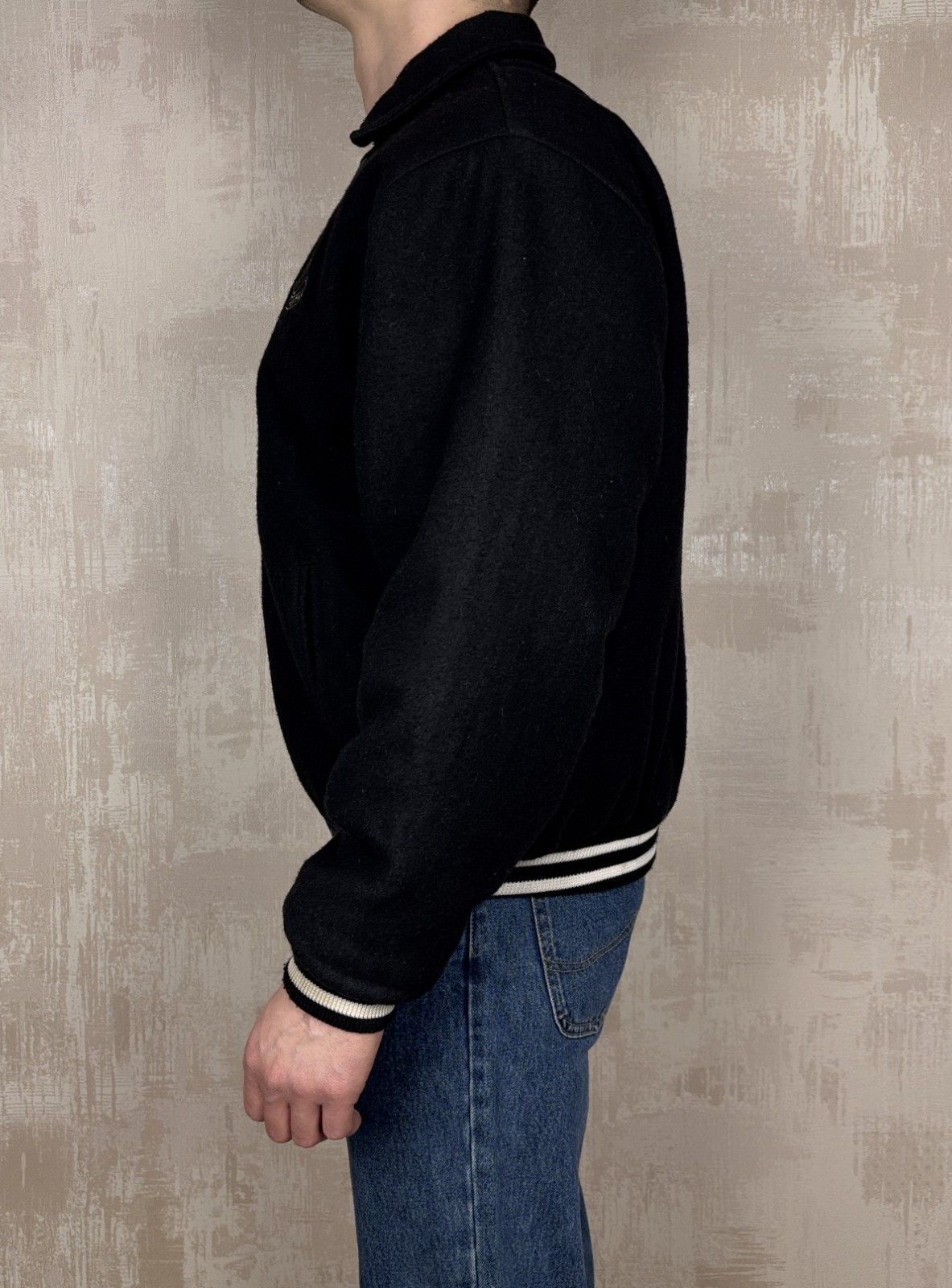 Vintage Vintage Black Panther College Bomber Jacket Wool Blend Size US XL / EU 56 / 4 - 11 Thumbnail