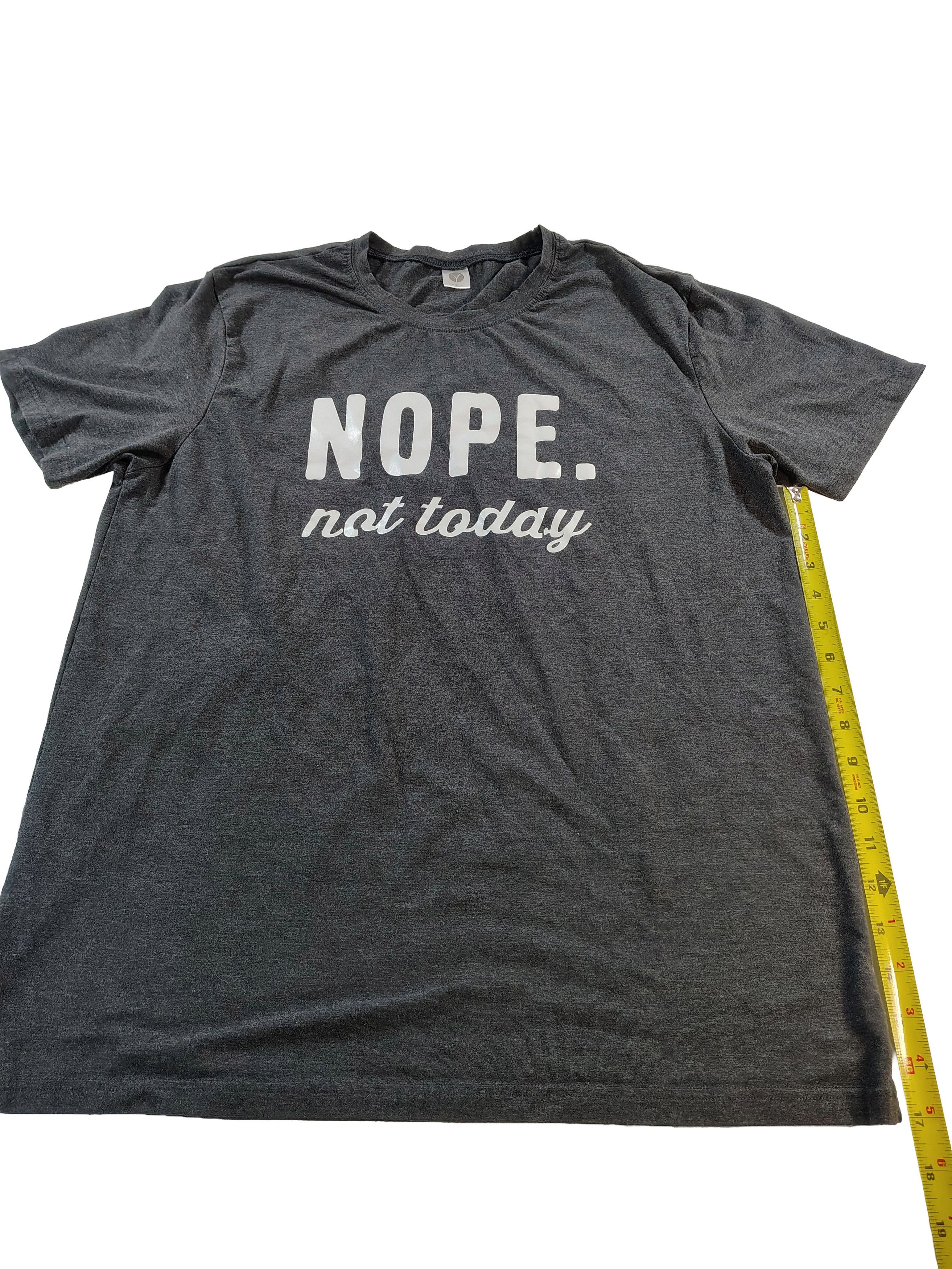 Other Men's XXL Dark Grey "Nope. Not Today" Graphic T-Shirt Size US XXL / EU 58 / 5 - 6 Thumbnail