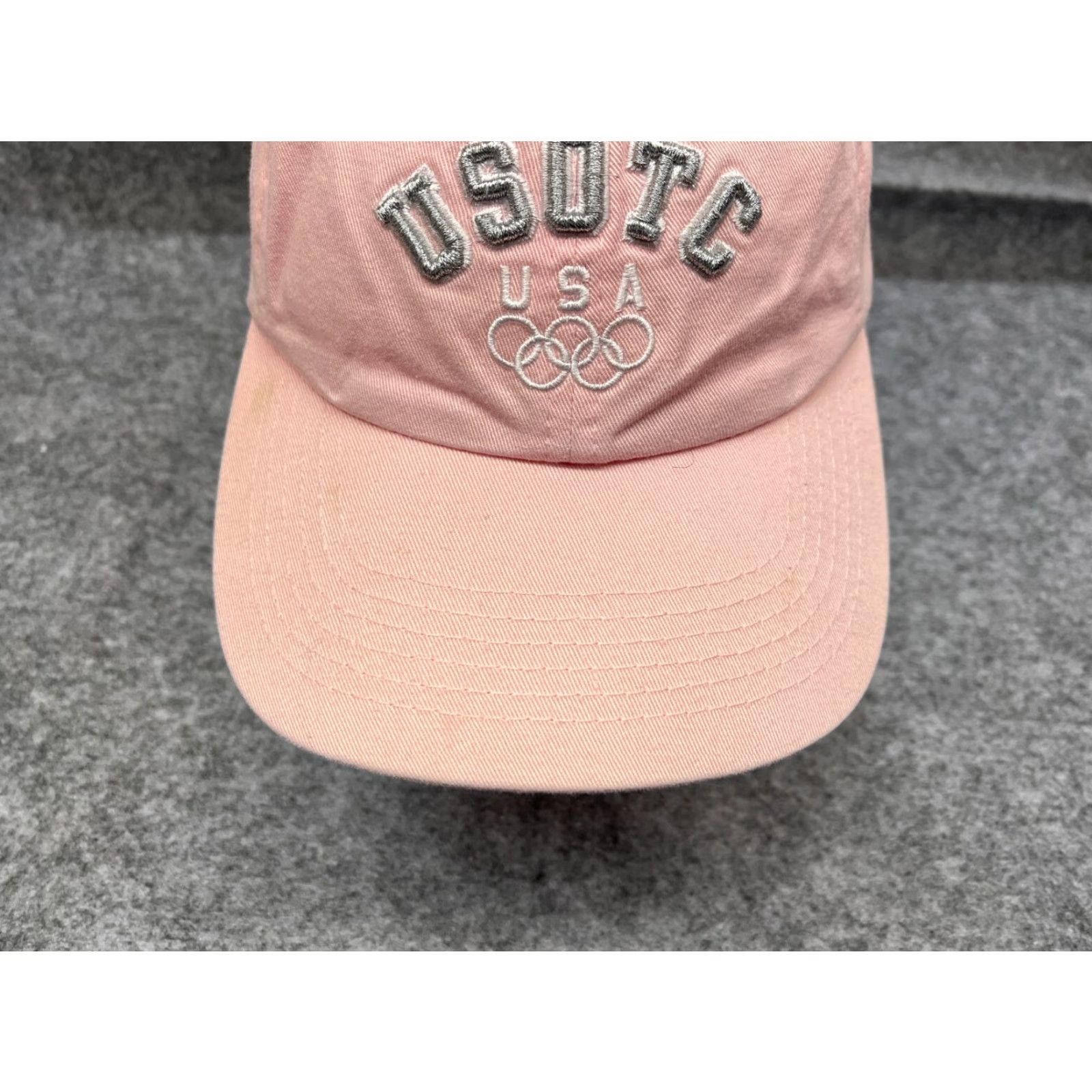 Vintage Olympic Hat Cap Strap Back Adult One Size Pink 100% Cotton Size ONE SIZE - 3 Thumbnail