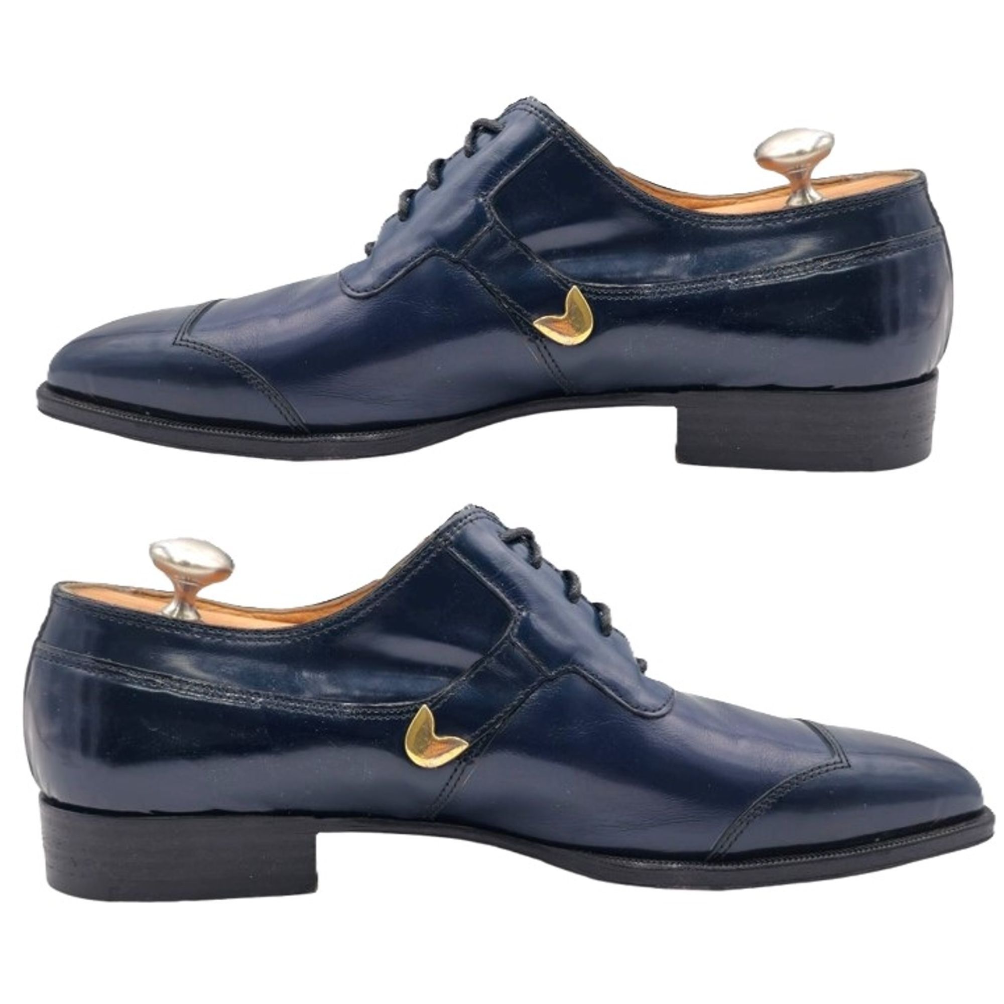 David Eden NEW Vintage David Eden Italy Blue Leather Dress Shoes Men 11 Size US 11 / EU 44 - 5 Thumbnail