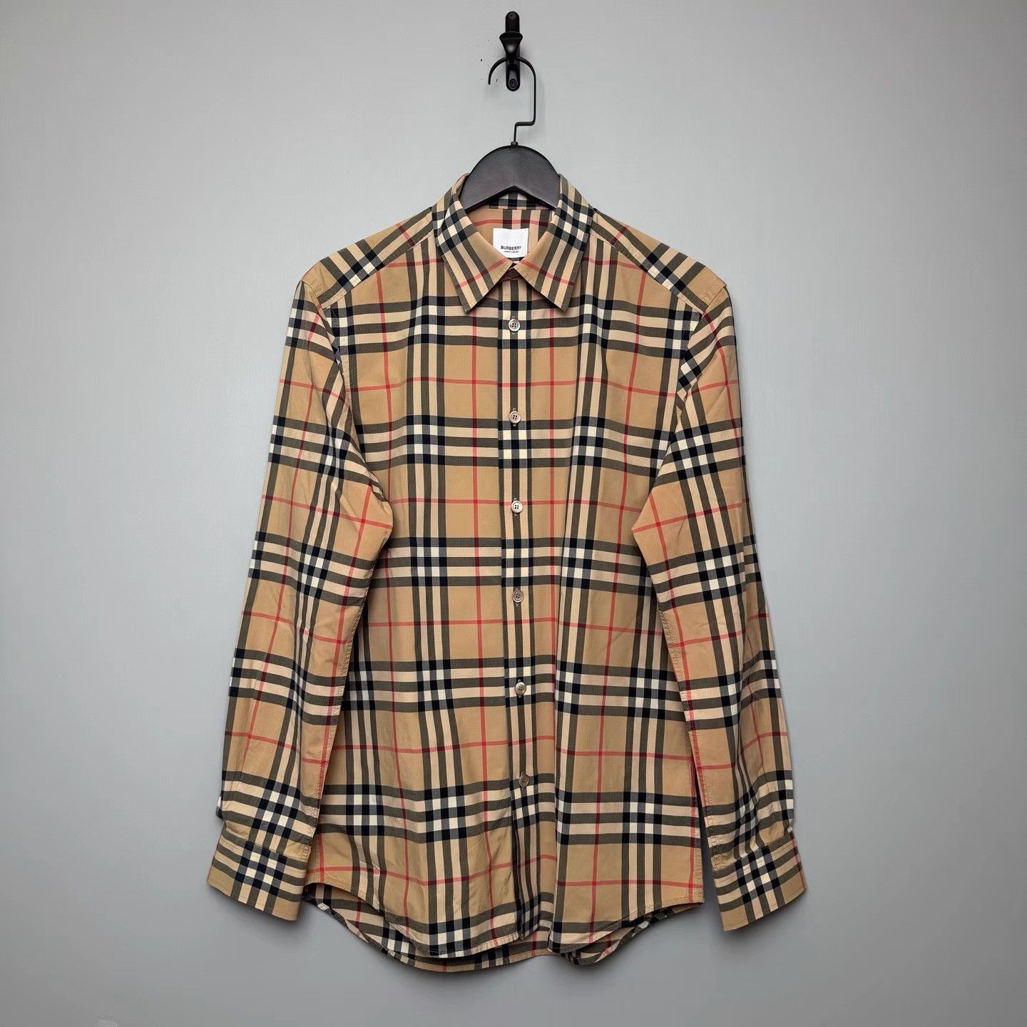 Burberry Burberry Check Long Sleeve Pearl Button Point Collar K36 Size US S / EU 44-46 / 1 - 1 Thumbnail