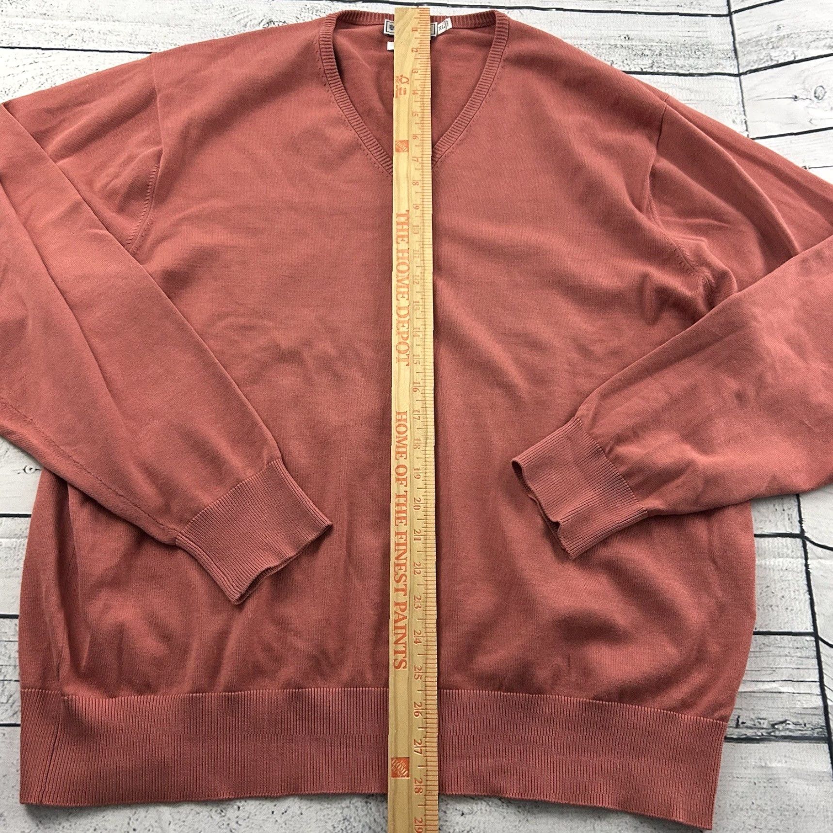 Peter Millar Peter Millar V-Neck Golf Sweater Men's XL Salmon Pink Size US XL / EU 56 / 4 - 3 Thumbnail