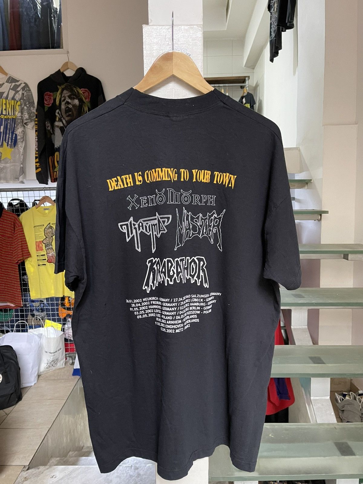 Band Tees × Vintage Vintage Shock over Europe 2002 Tour T shirt trash metal Size US XL / EU 56 / 4 - 2 Thumbnail